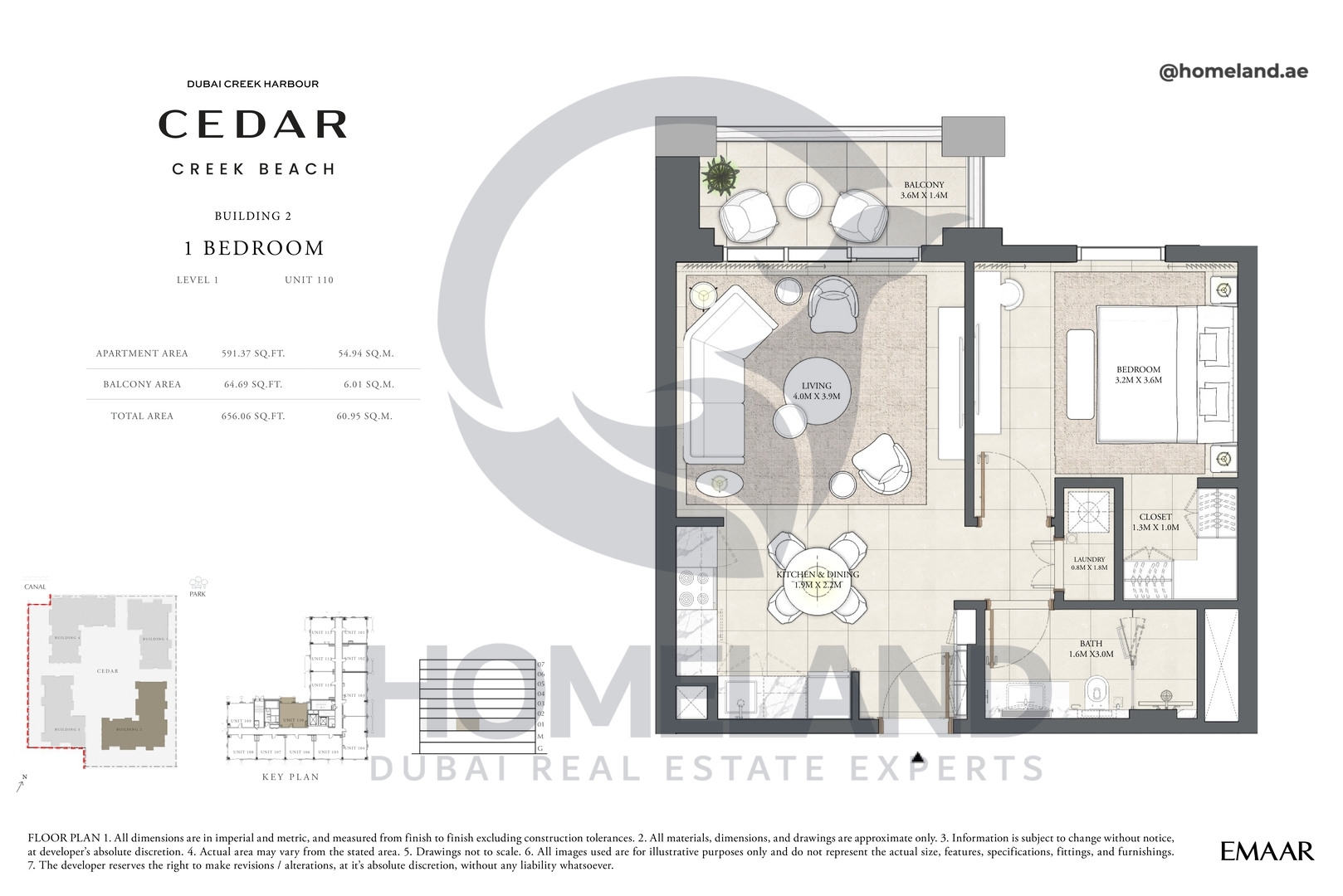 Cedar, Building 2, 1 BR, Level 1, Unit 109, 619 SQFT