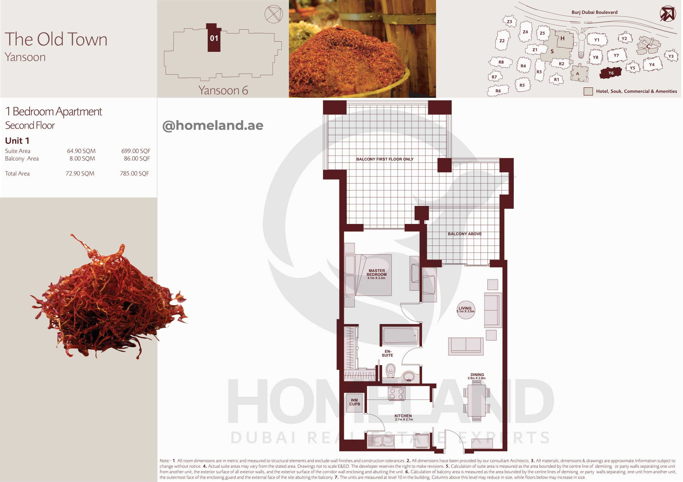 The Old Town Yansoon 6, Second Floor, 1 BR, Unit 1, 785 SQFT