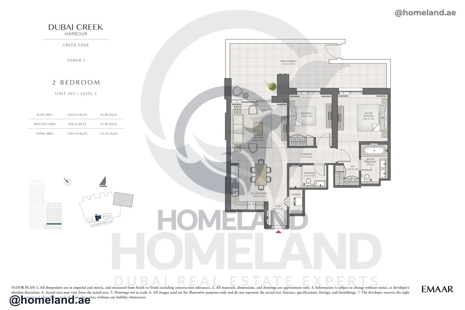 Creek Edge, Tower 2, 2 BR, Unit 205, Level 2, 1459 SQFT