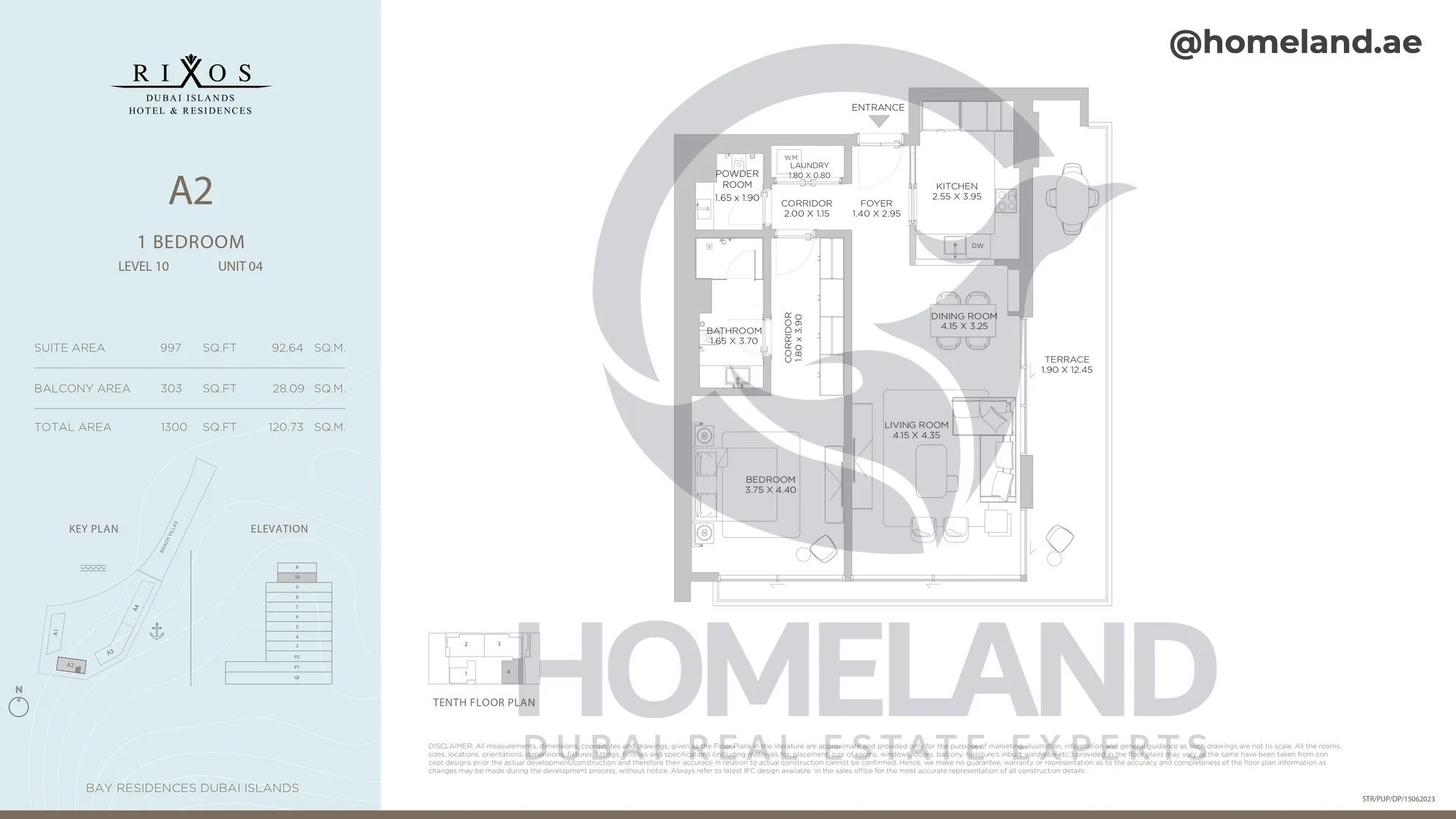 Rixos, A2, 1 BR, Level 10, Unit 04, 1300 SQFT