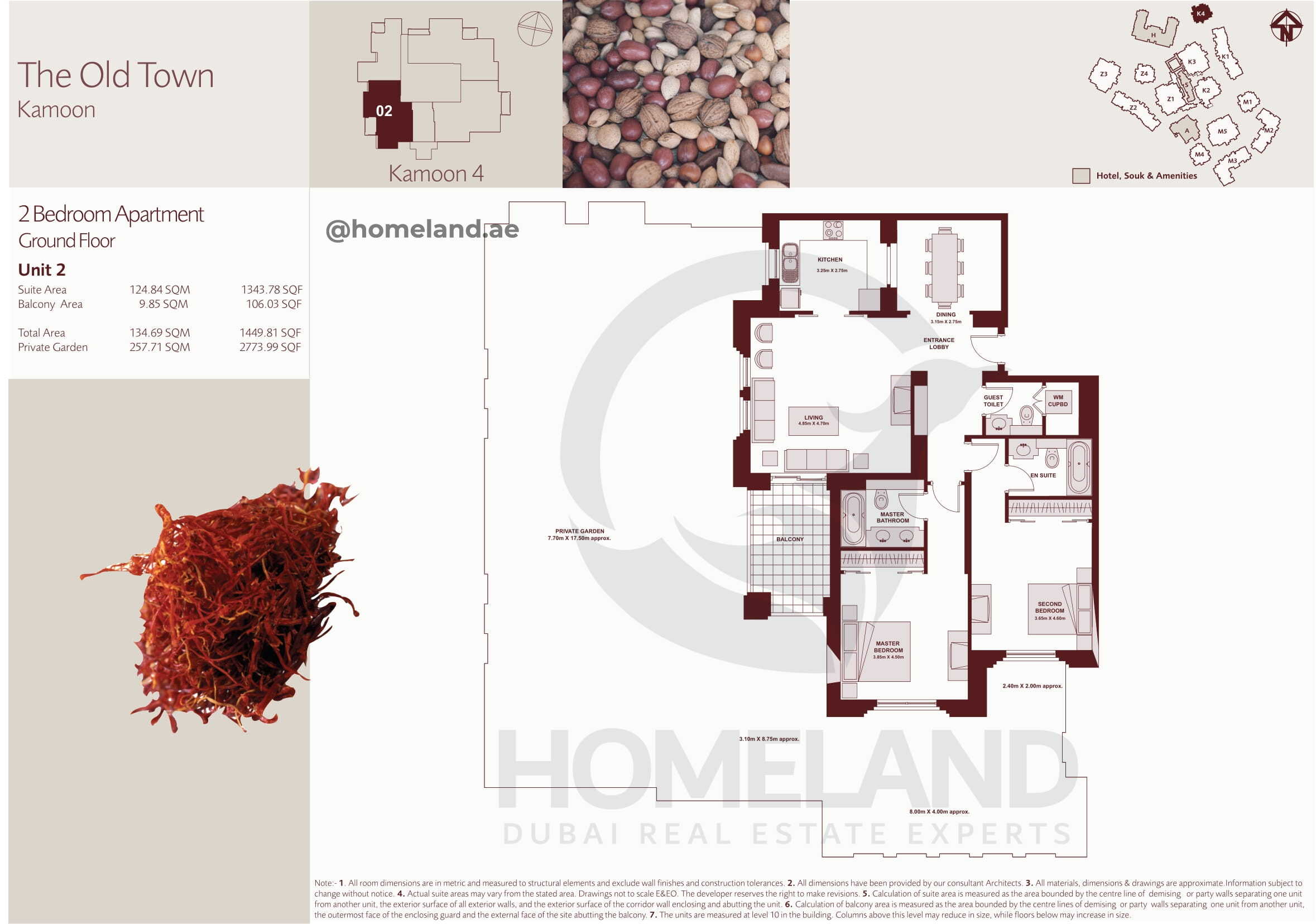 The Old Town Kamoon 4, Ground Floor, 2 BR, Unit 2, 1449+Garden SQFT
