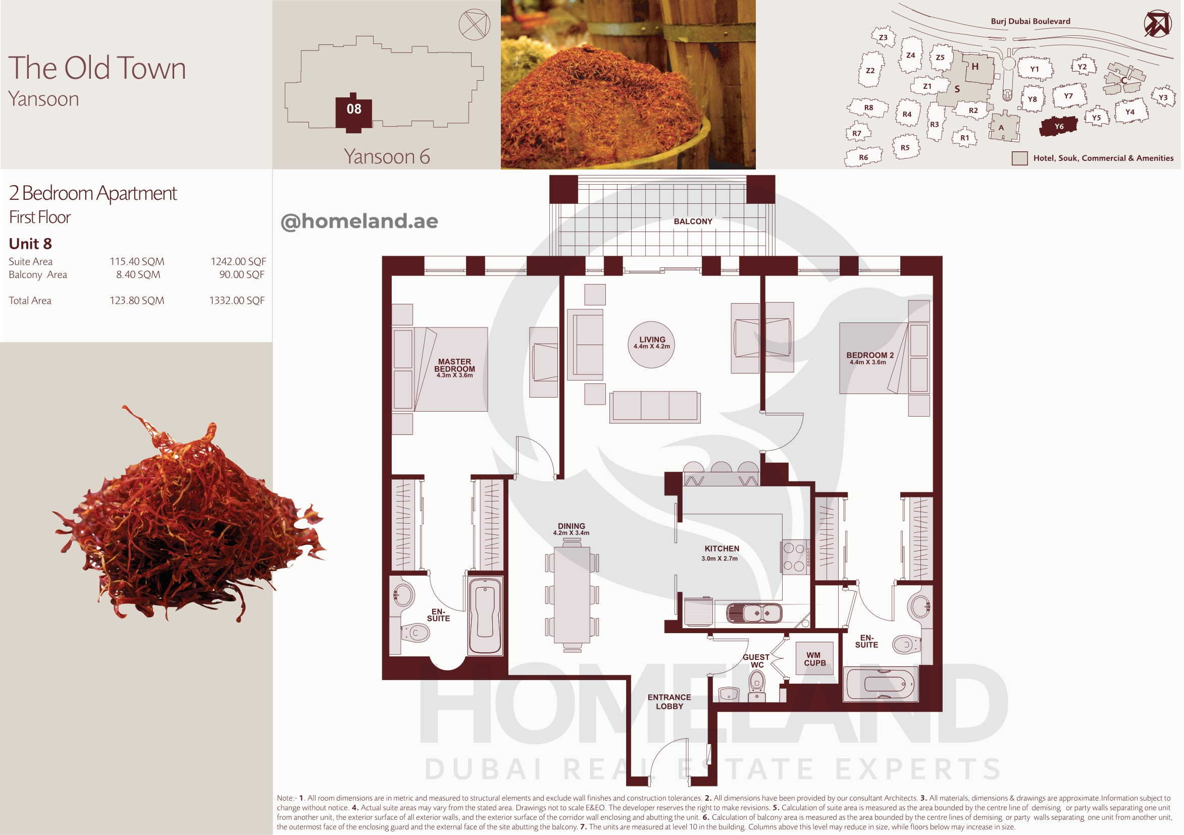 The Old Town Yansoon 6, First Floor, 2 BR, Unit 8, 1332 SQFT