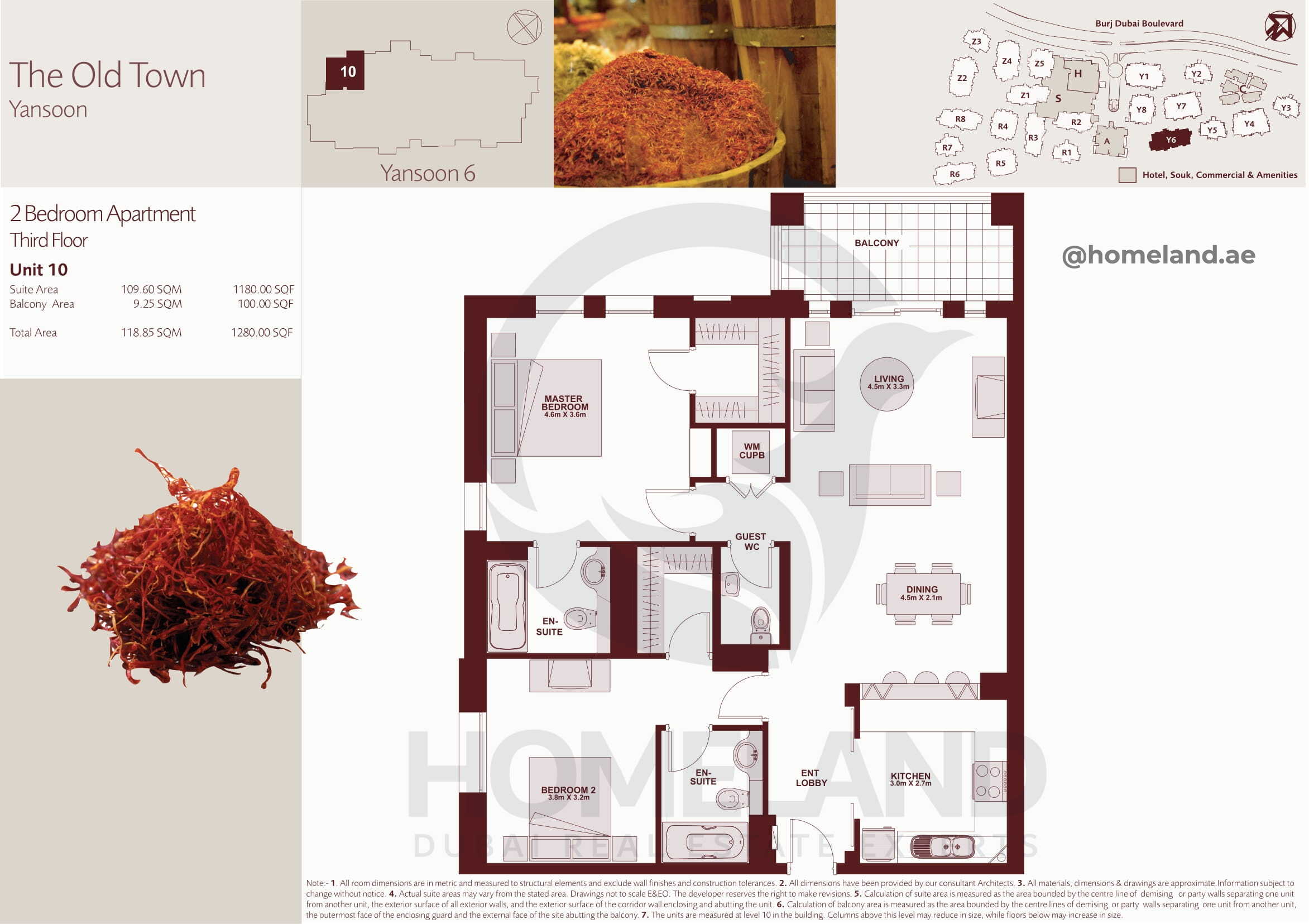 The Old Town Yansoon 6, Third Floor, 2 BR, Unit 10, 1280 SQFT