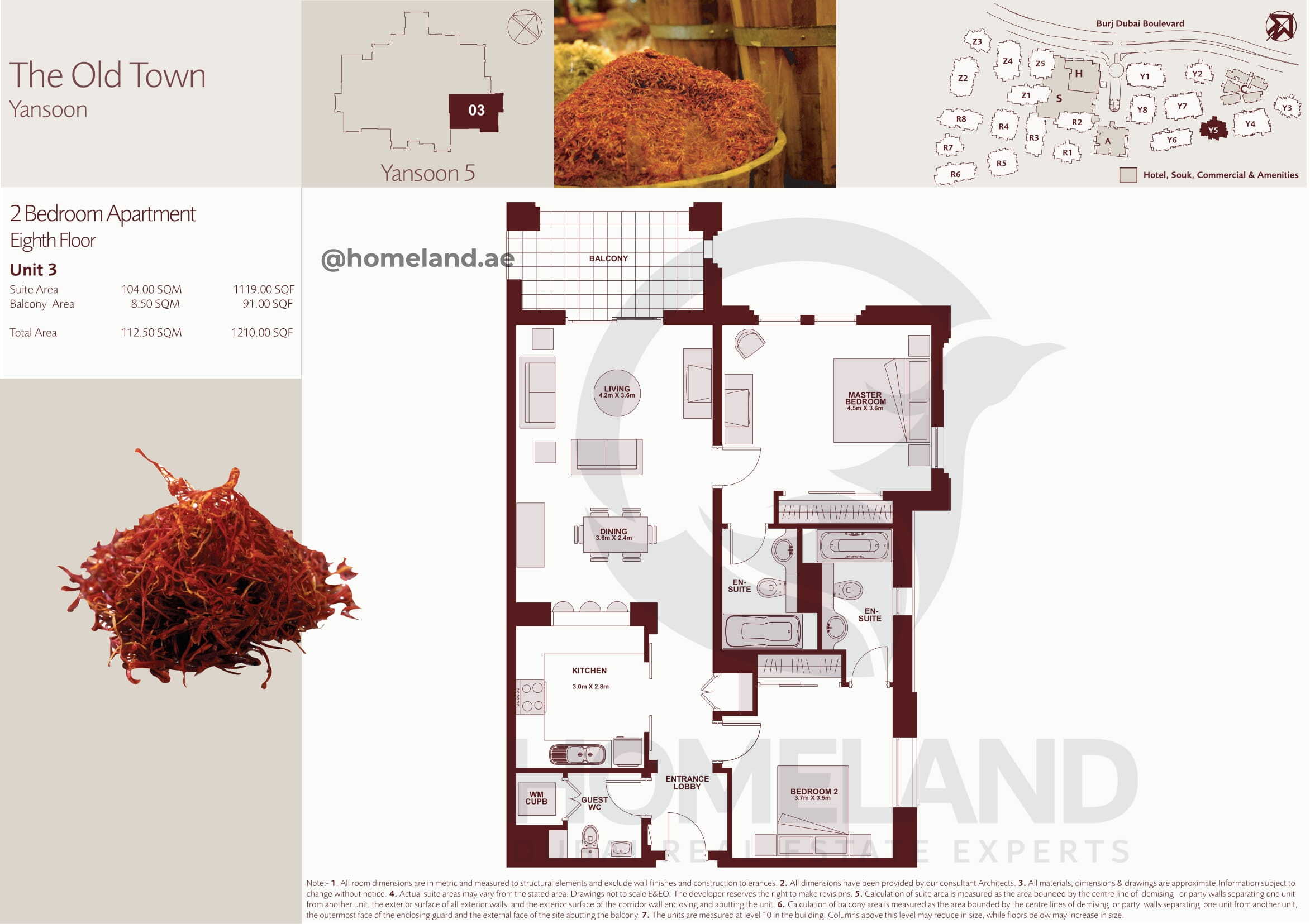The Old Town Yansoon 5, Eight Floor, 2 BR, Unit 3, 1210 SQFT