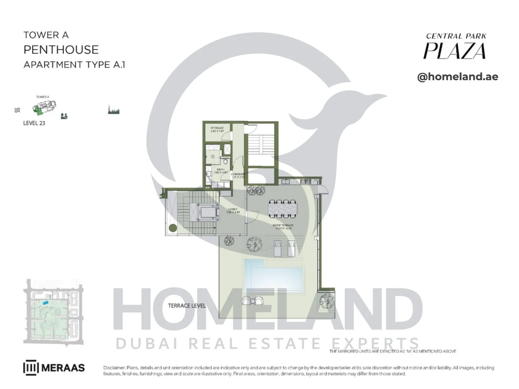 Central Park Plaza, Tower A, Penthouse, Type A.1, Level 23