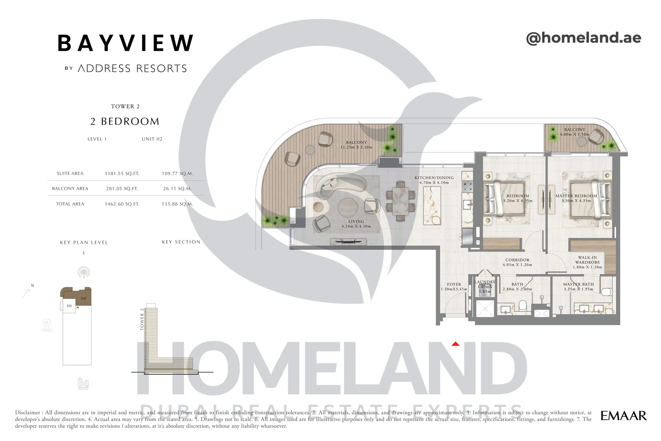 Bayview T2, 2 BR, Level 1, Unit 02, 1462 SQFT