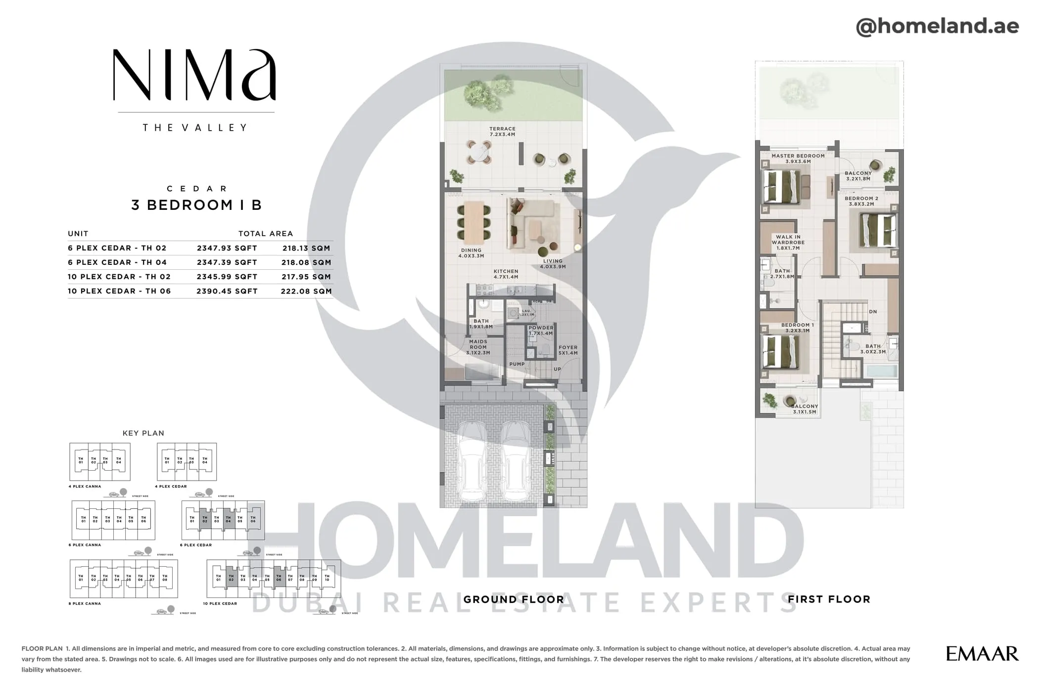 Nima, Cedar, 3 BR, Type B, Unit 6 Plex Cedar TH 02 - 6 Plex Cedar TH 04 - 10 Plex Cedar TH 02 - 10 Plex Cedar TH 06, 2390 SQFT