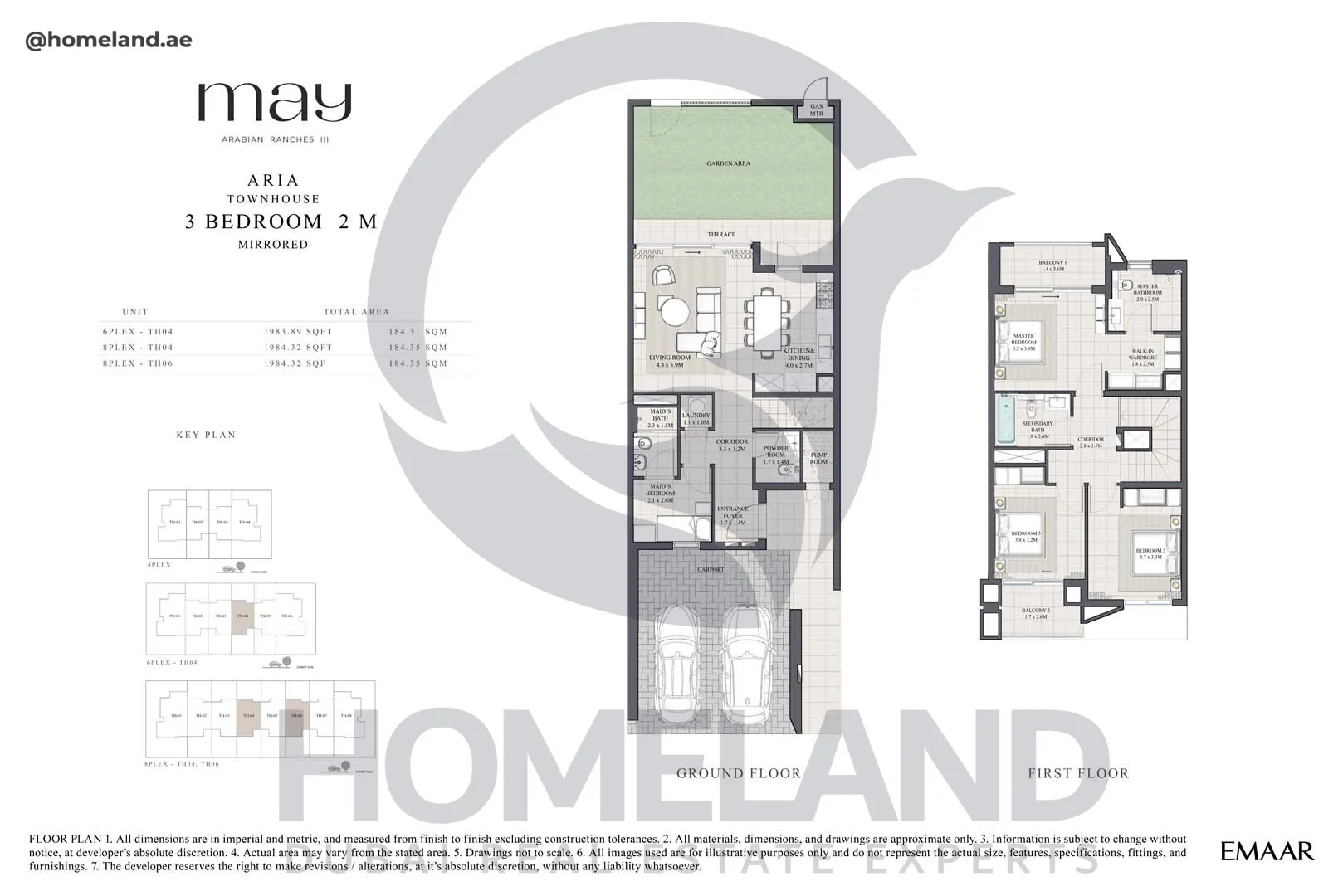 May, Aria, Townhouse, 3BR 2M, Unit 6PLEX -TH04 - 8PLEX TH04 - 8PLEX TH06, 1984 SQFT