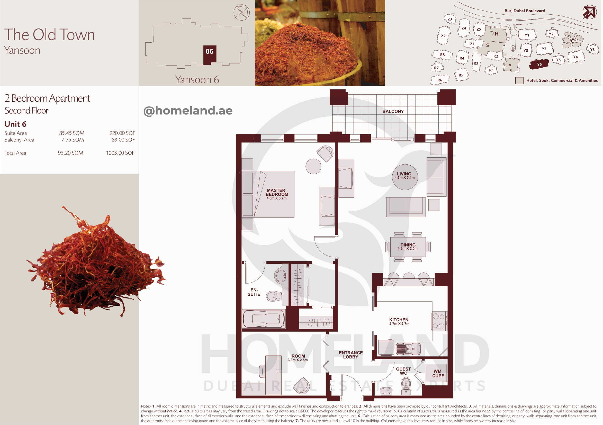 The Old Town Yansoon 6, Second Floor, 2 BR, Unit 6, 1003 SQFT