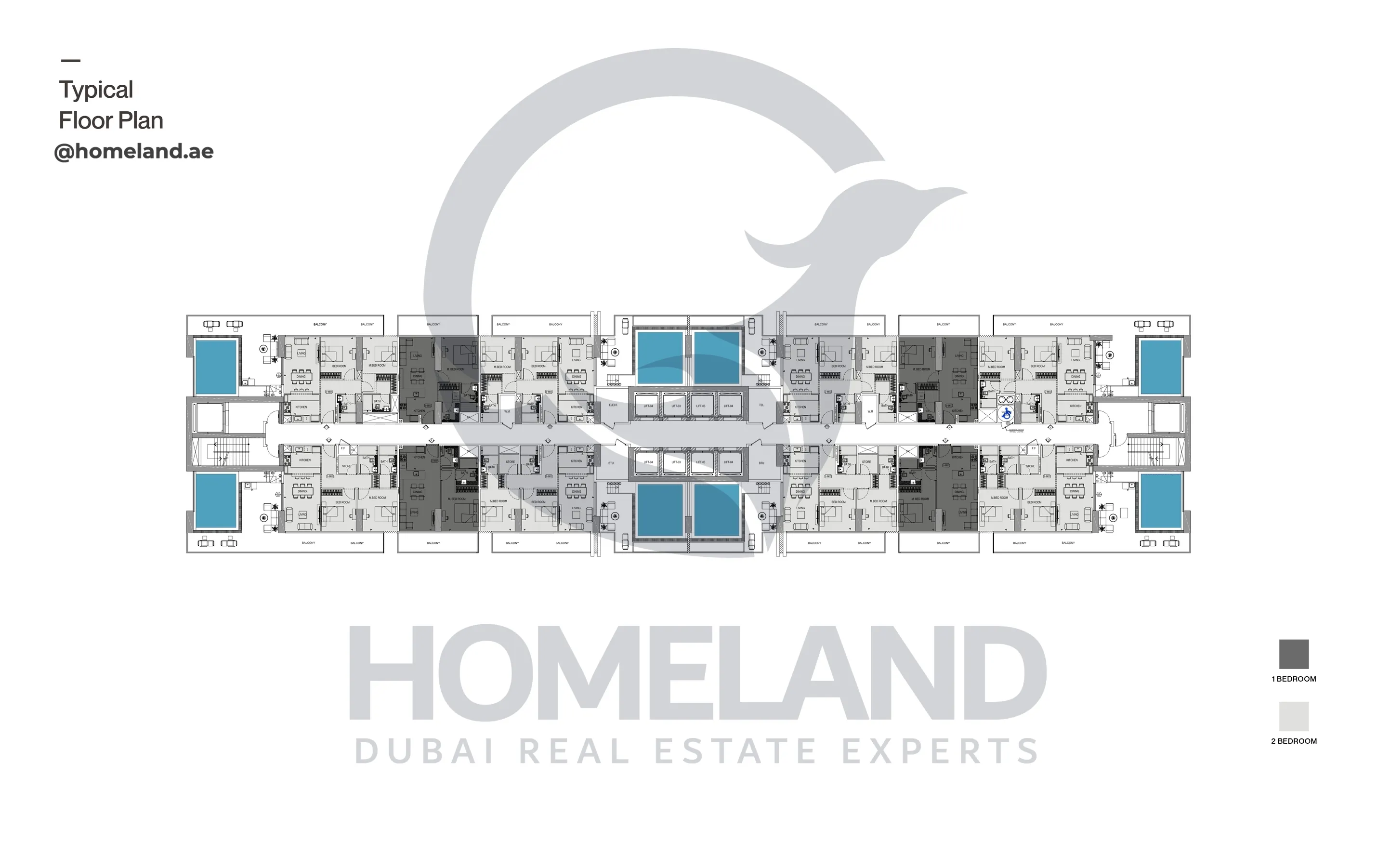 Binghatti Onyx, Typical Floor Plan
