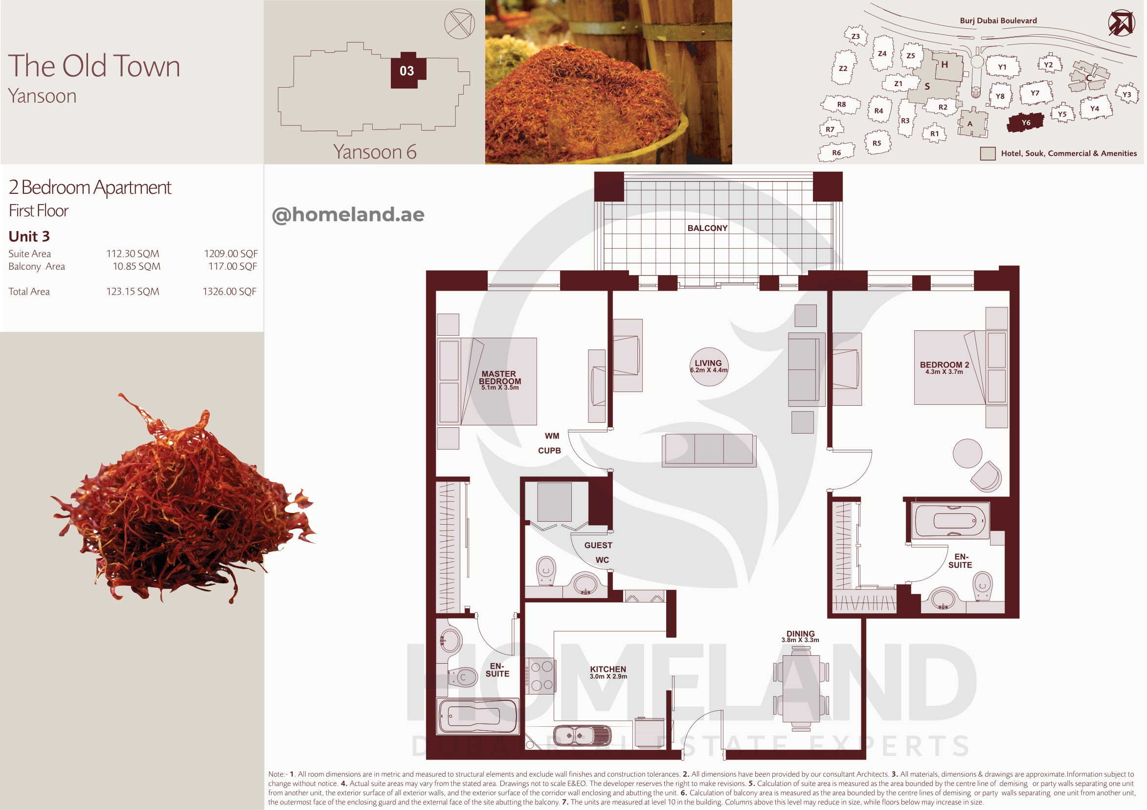 The Old Town Yansoon 6, First Floor, 2 BR, Unit 3, 1326 SQFT