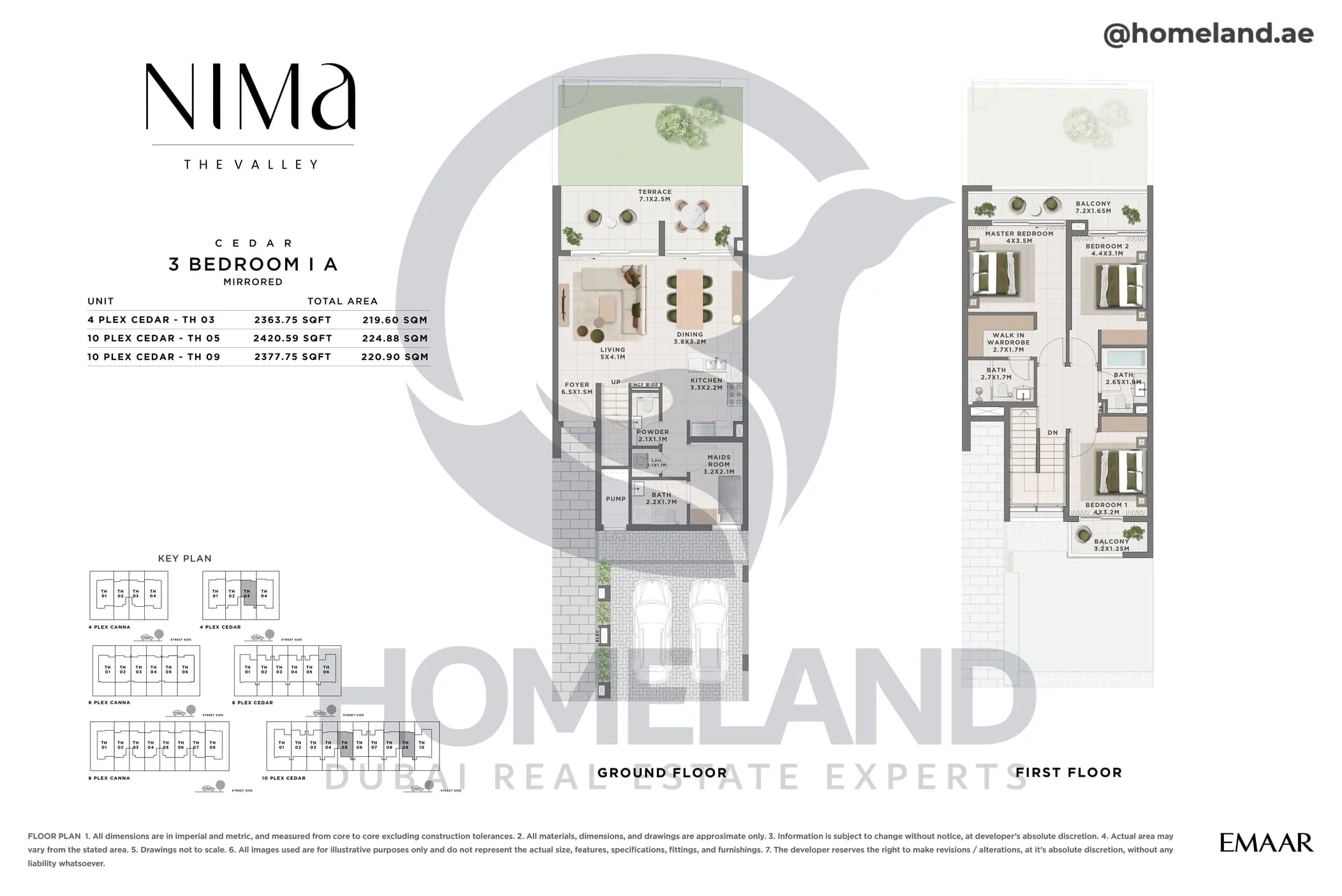 Nima, Cedar, 3 BR, Type A, Mirrored, Unit 4 Plex Cedar TH 03 - 10 Plex Cedar TH 05 - 10 Plex Cedar TH 09, 2377 SQFT
