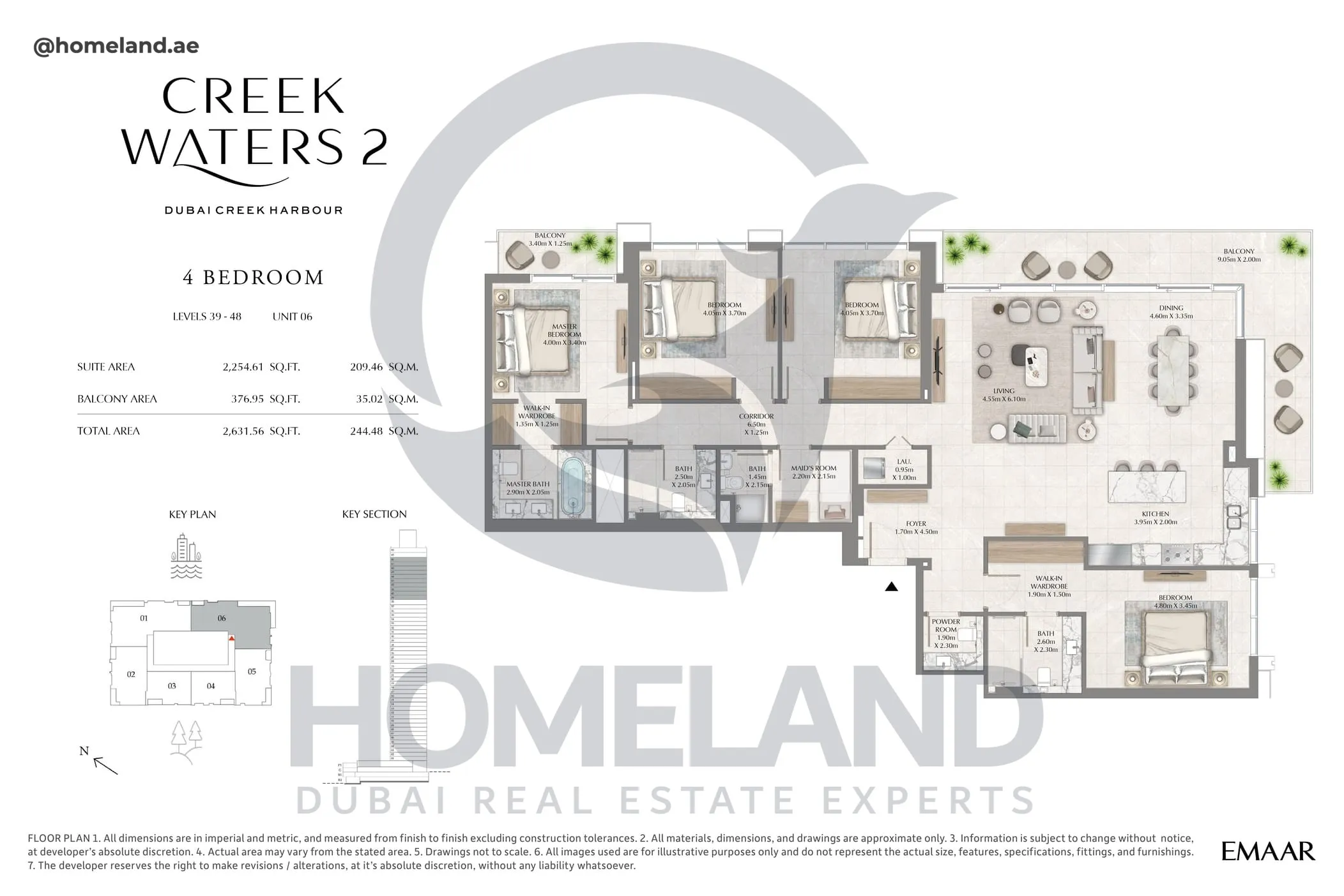 Creek Waters 2, 4BR, Levels 39-48, Unit 06, 2631 SQFT