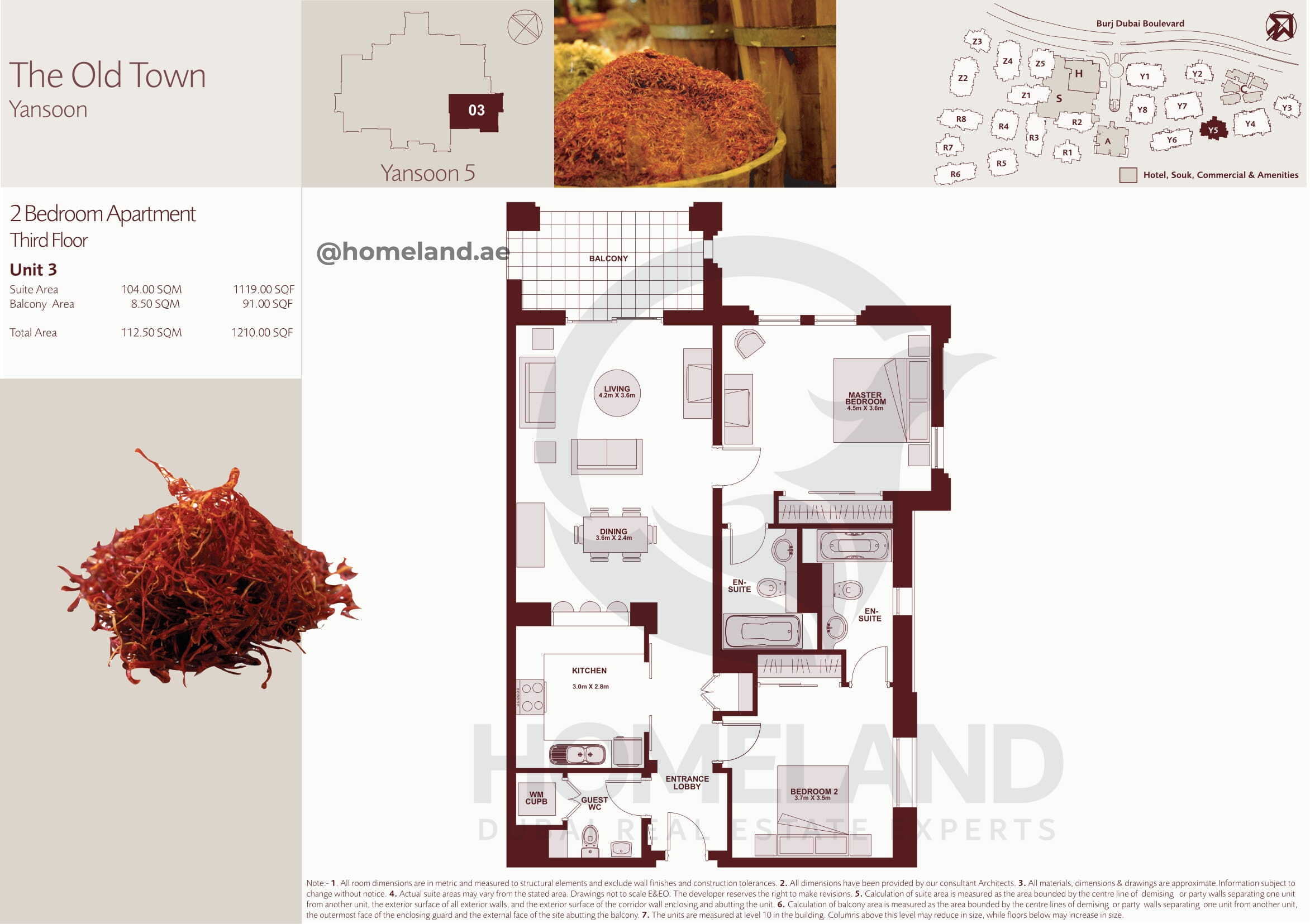 The Old Town Yansoon 5, Third Floor, 2 BR, Unit 3, 1210 SQFT