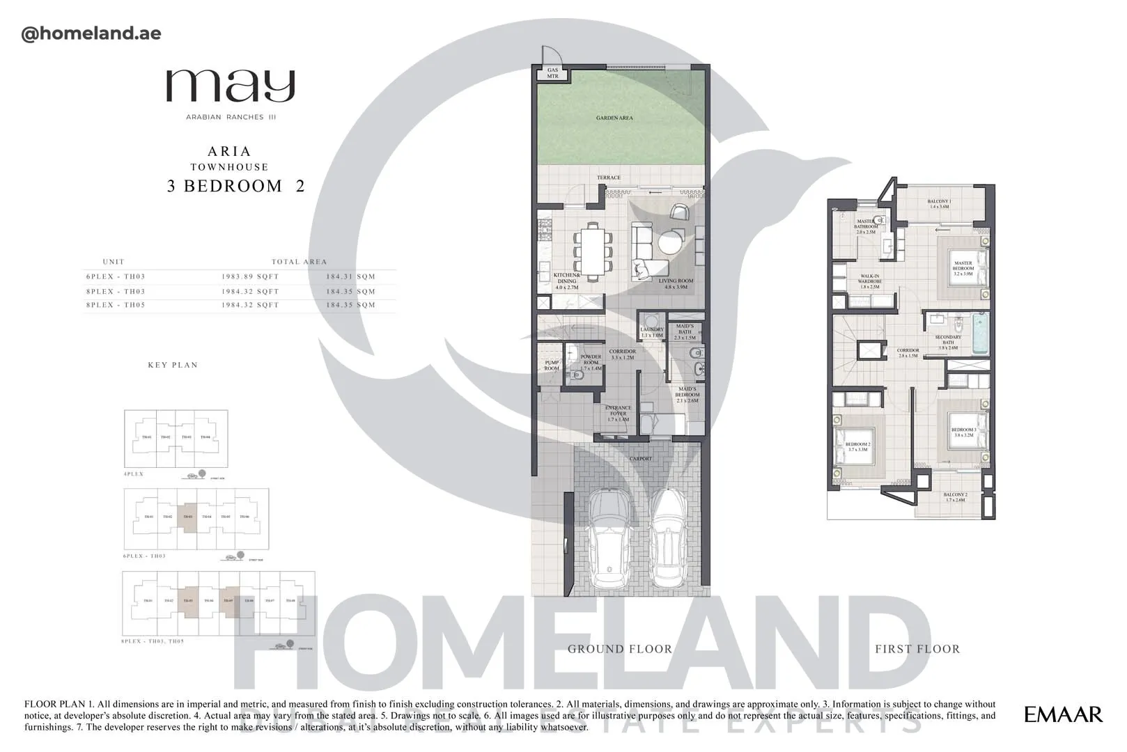 May, Aria, Townhouse, 3BR 2, Unit 4PLEX -TH03 - 6PLEX TH03 - 8PLEX TH05, 1984 SQFT