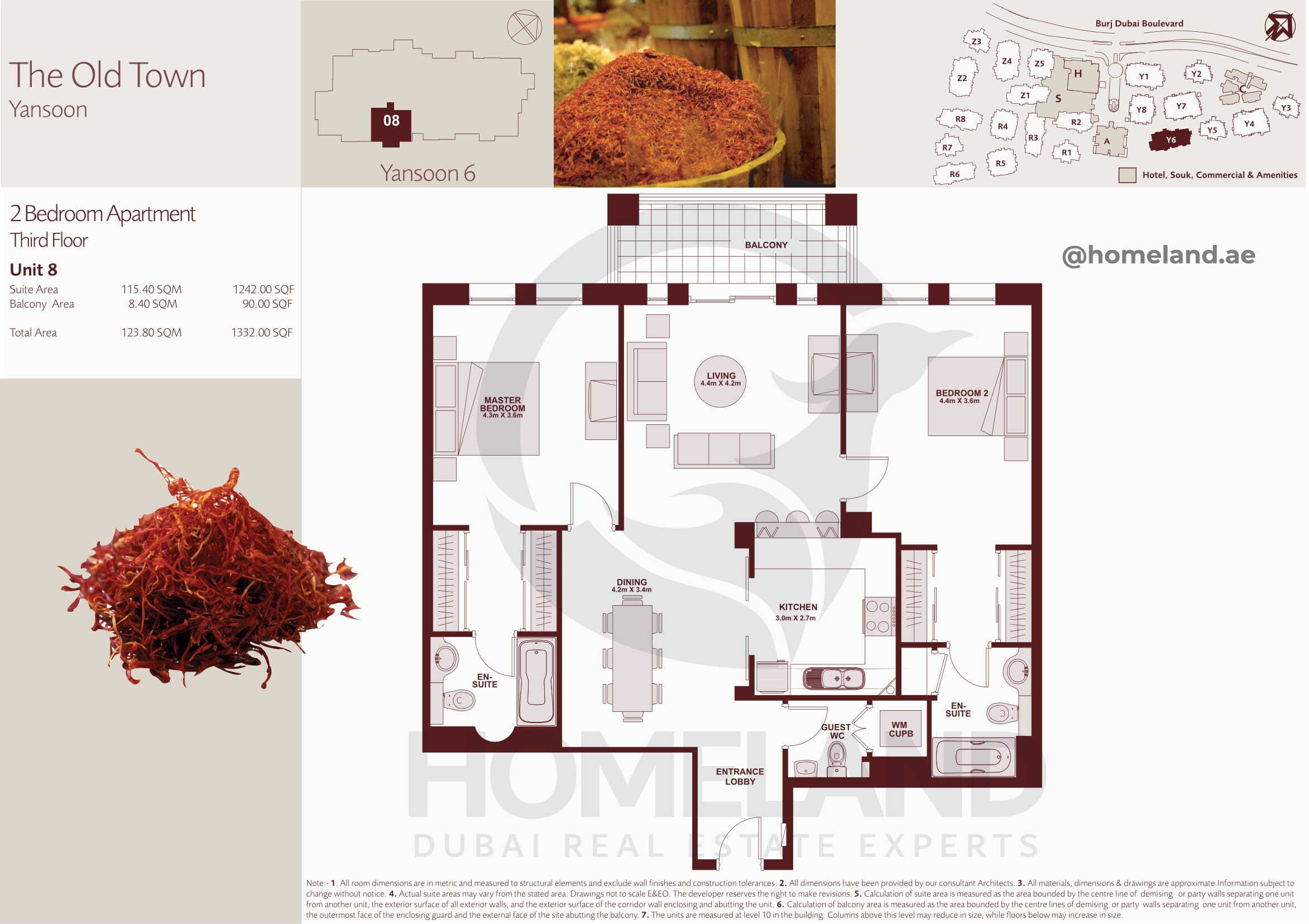 The Old Town Yansoon 6, Third Floor, 2 BR, Unit 8, 1332 SQFT