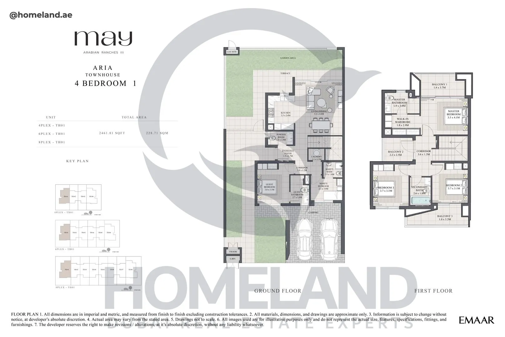 May, Aria, Townhouse, 4BR 1, Unit 4PLEX -TH01 - 6PLEX TH01 - 8PLEX TH01, 2461 SQFT