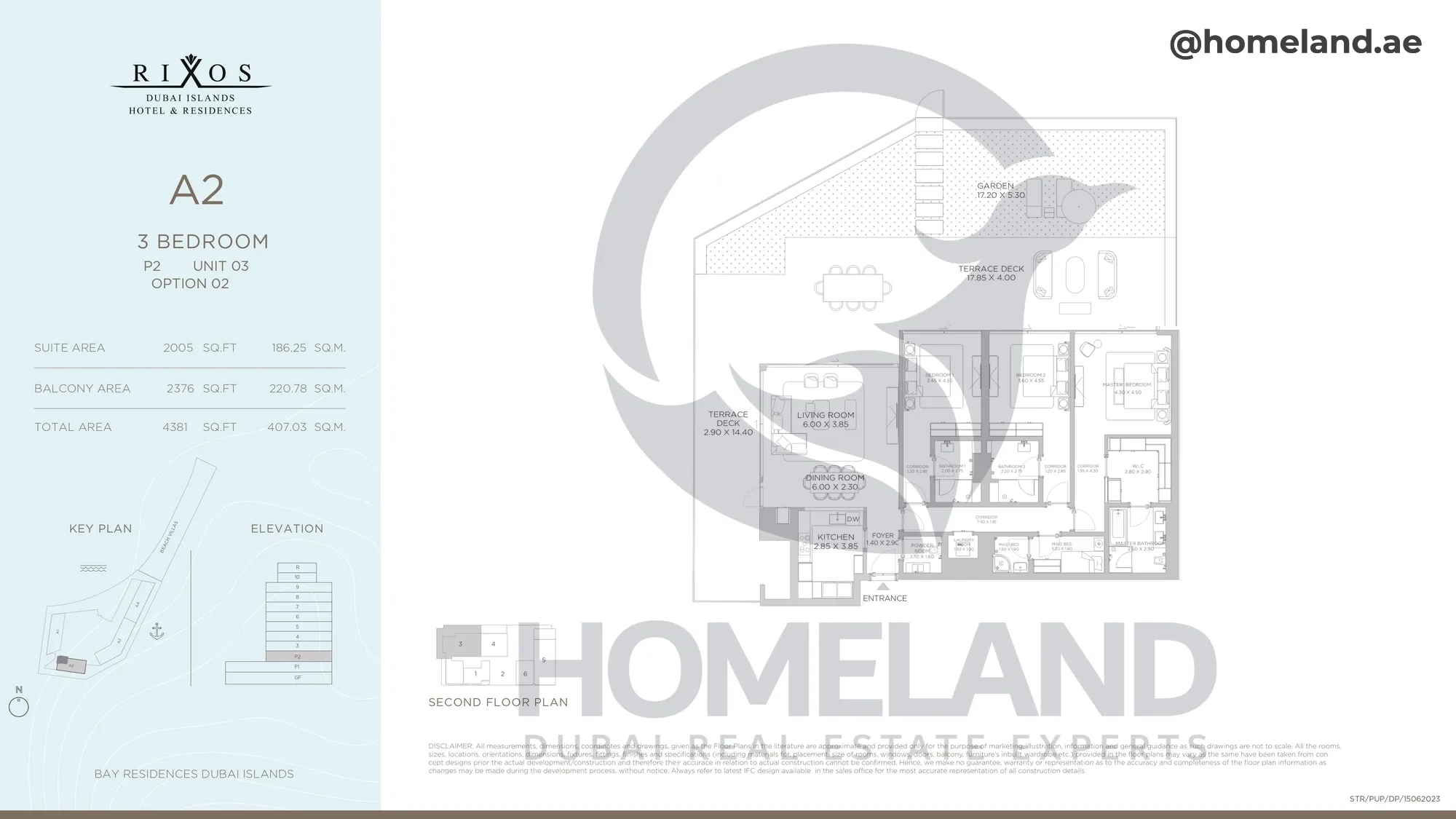 Rixos, A2, 3 BR, P2, Unit 03 Option 2, 4381 SQFT