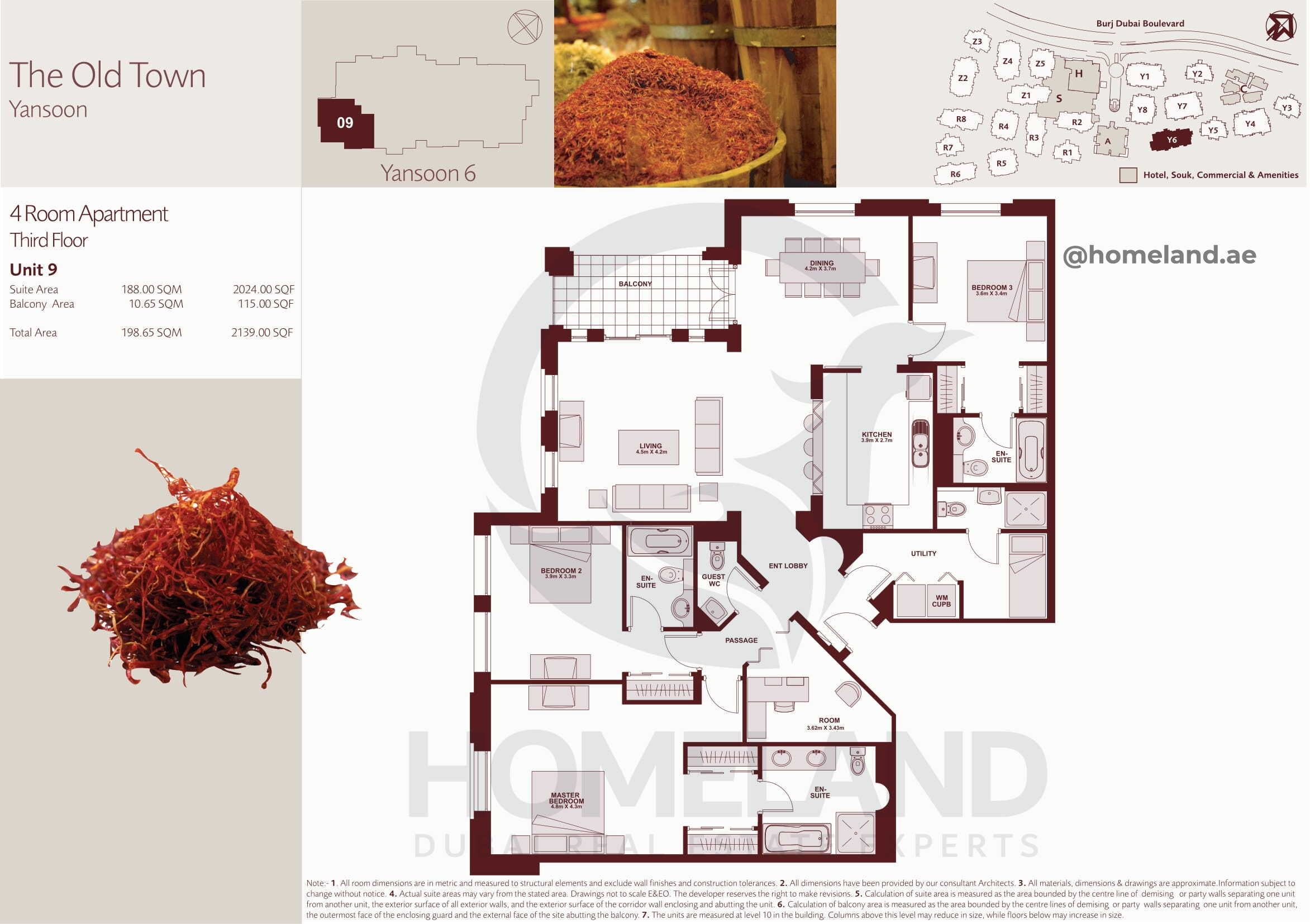 The Old Town Yansoon 6, Third Floor, 4 BR, Unit 9, 2139 SQFT