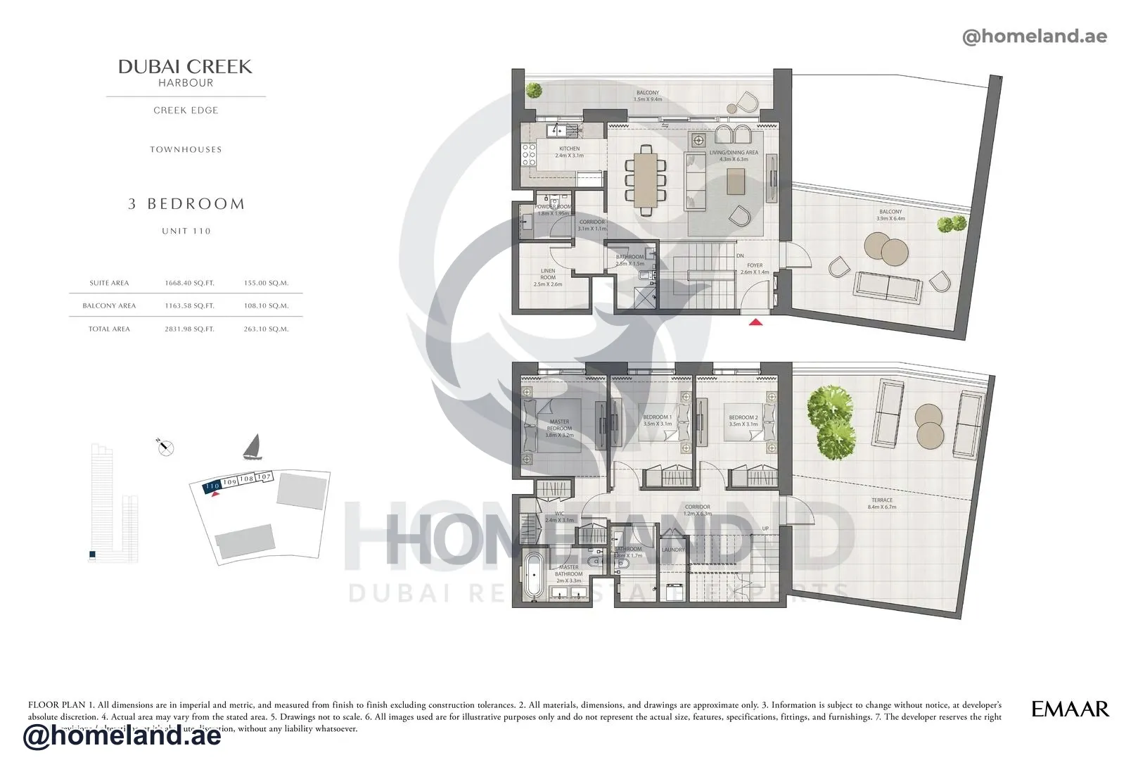 Creek Edge, Townhouses, 3 BR, Unit 110, 2831 SQFT