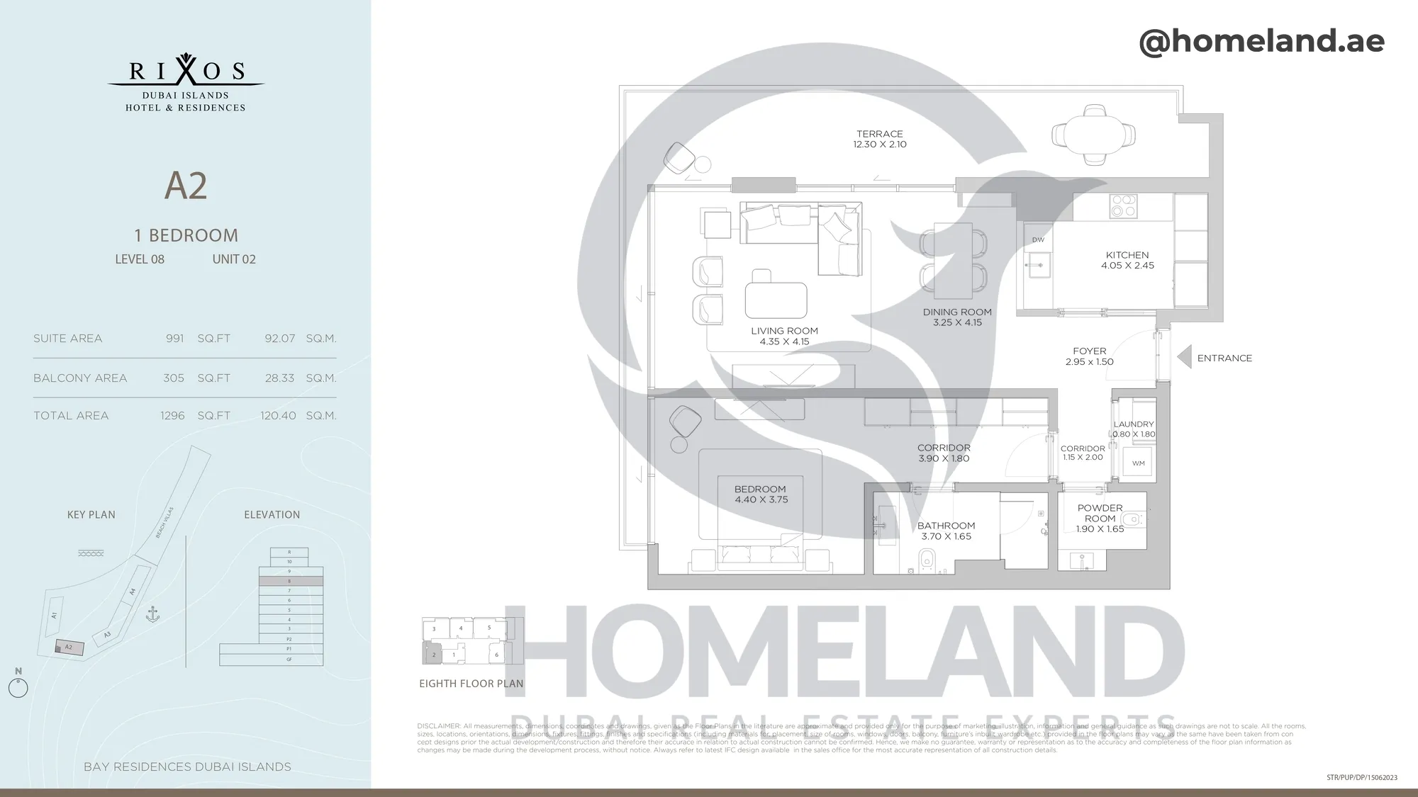 Rixos, A2, 1 BR, Level 8, Unit 02, 1296 SQFT