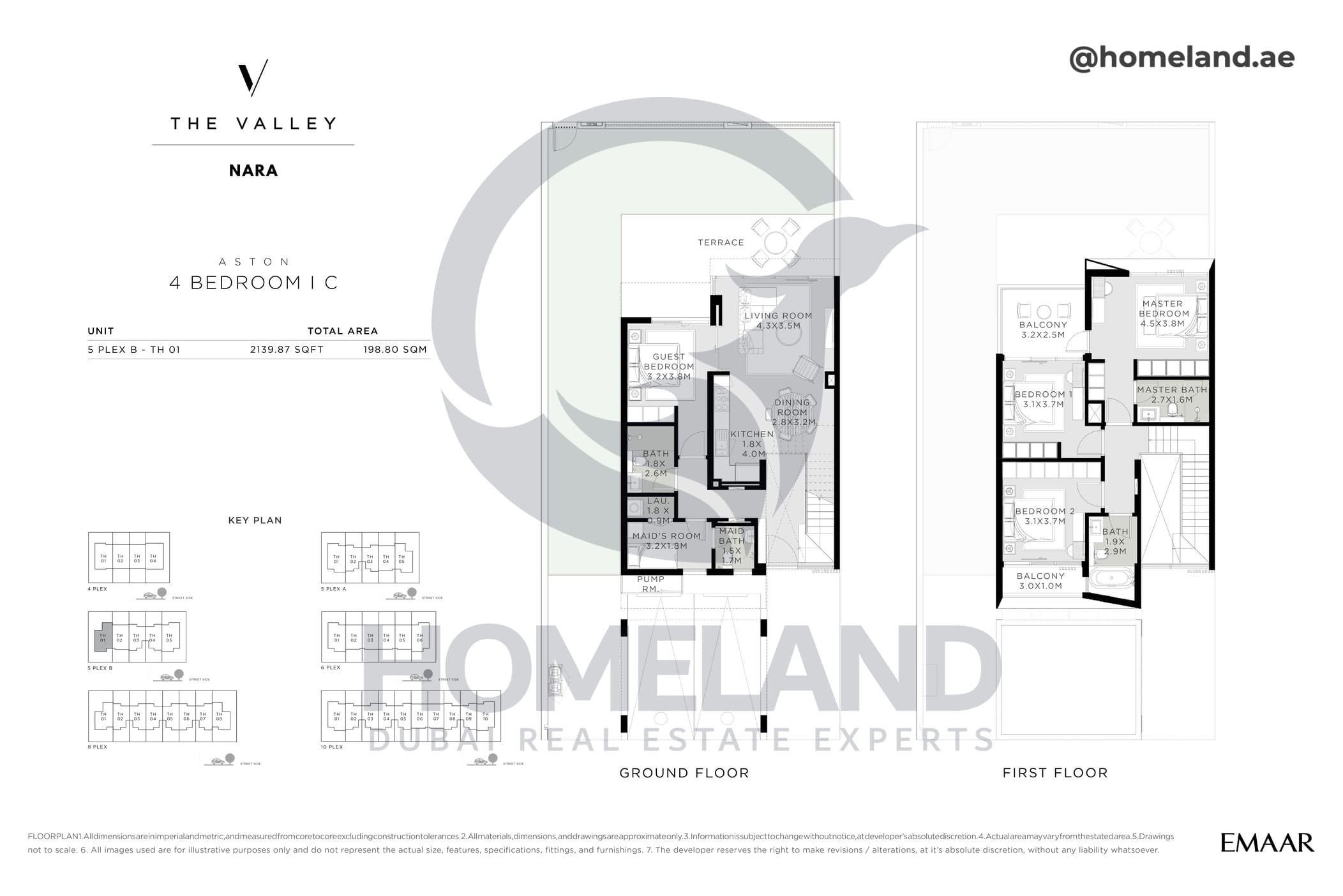 The Valley, Nara, Aston, 4 BR, Type C, Unit 5 Plex - TH 01. 2139 SQFT