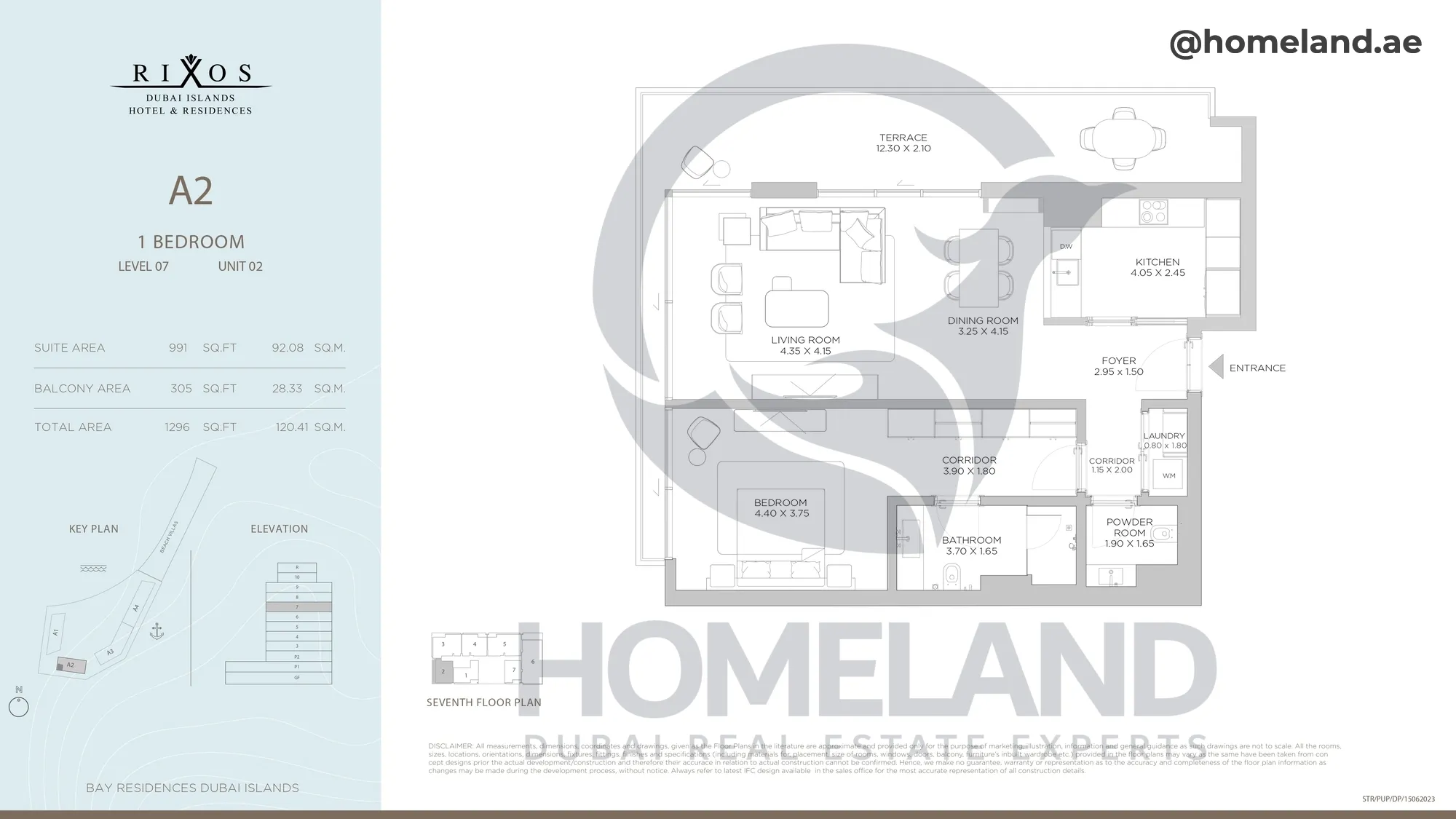 Rixos, A2, 1 BR, Level 7, Unit 02, 1296 SQFT