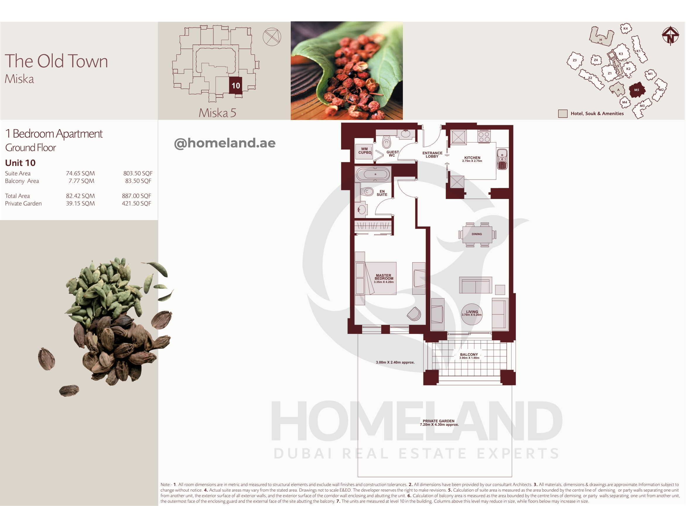 The Old Town Miska 5, Ground Floor, 1 BR, Unit 10, 887+Garden SQFT