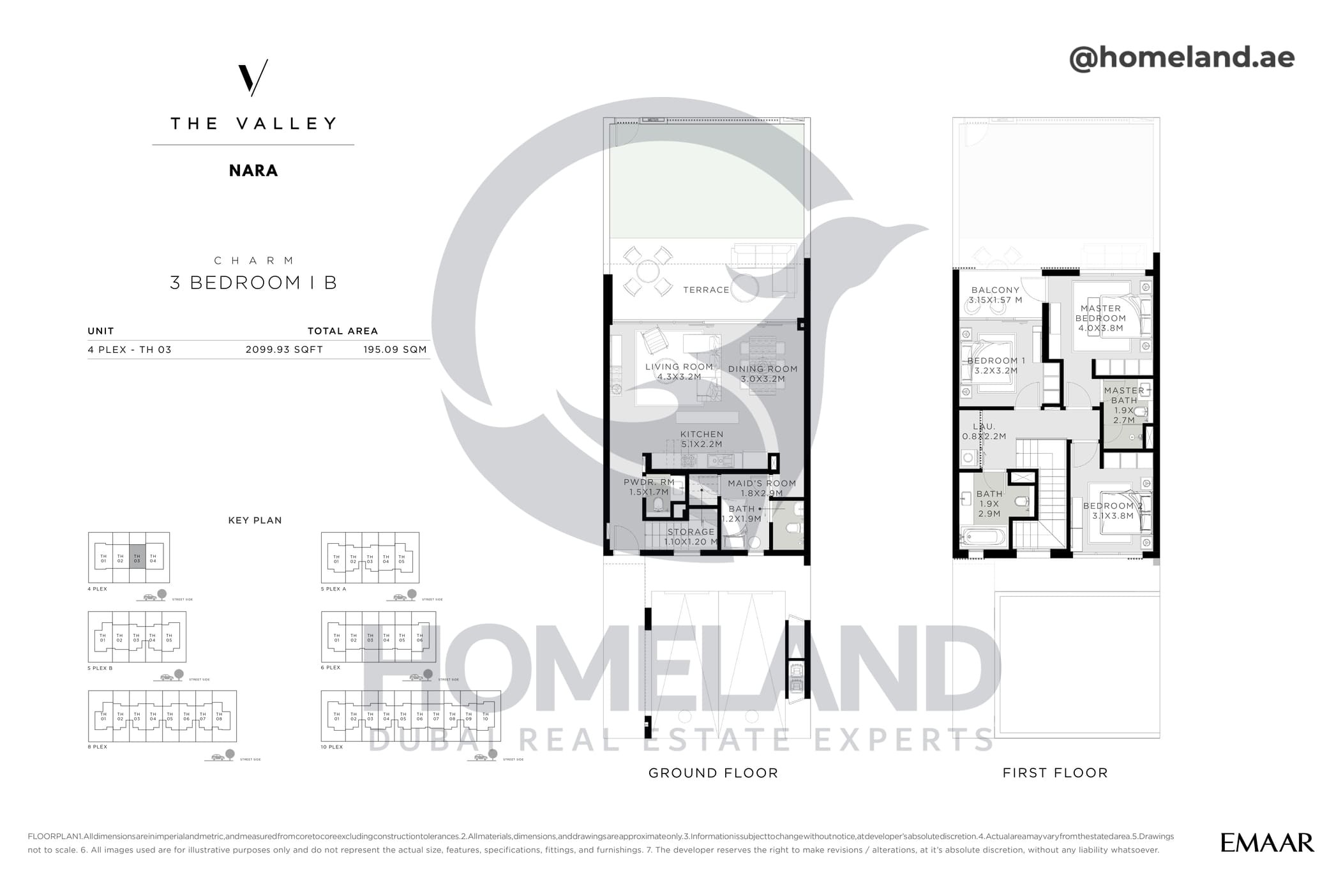The Valley, Nara, Charm, 3 BR, Type B, Unit 4 Plex - TH 03. 2099 SQFT
