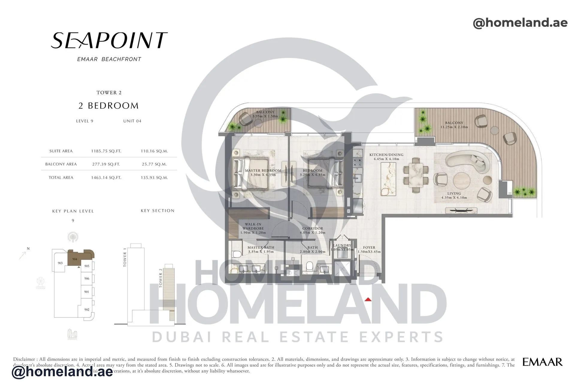 Seapoint Tower 2, 2 BR, Level 9, Unit 04, 1463 SQFT