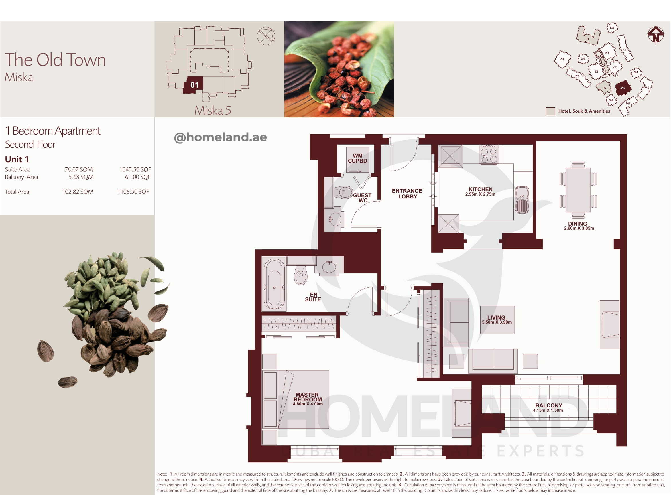 The Old Town Miska 5, Second Floor, 1 BR, Unit 1, 1106 SQFT