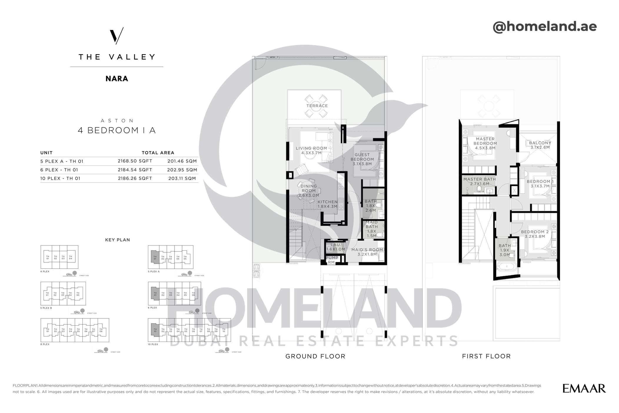 The Valley, Nara, Aston, 4 BR, Type A, Unit 5-6-10 Plex - TH 01. 2186 SQFT
