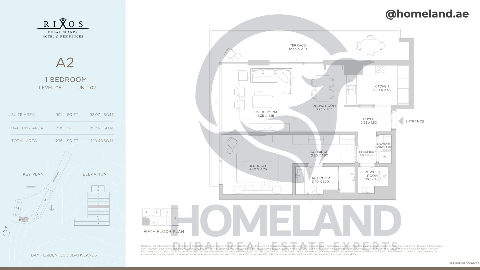 Rixos, A2, 1 BR, Level 5, Unit 02, 1296 SQFT