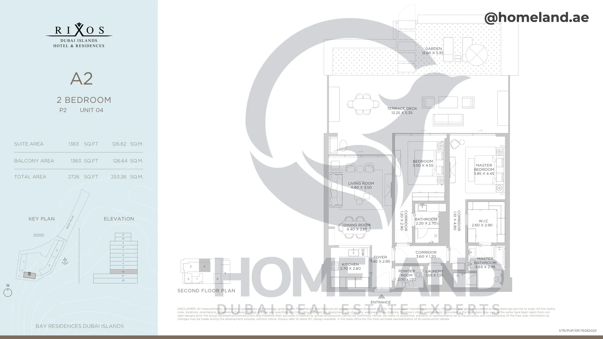 Rixos, A2, 2 BR, P2, Unit 04, 2726 SQFT