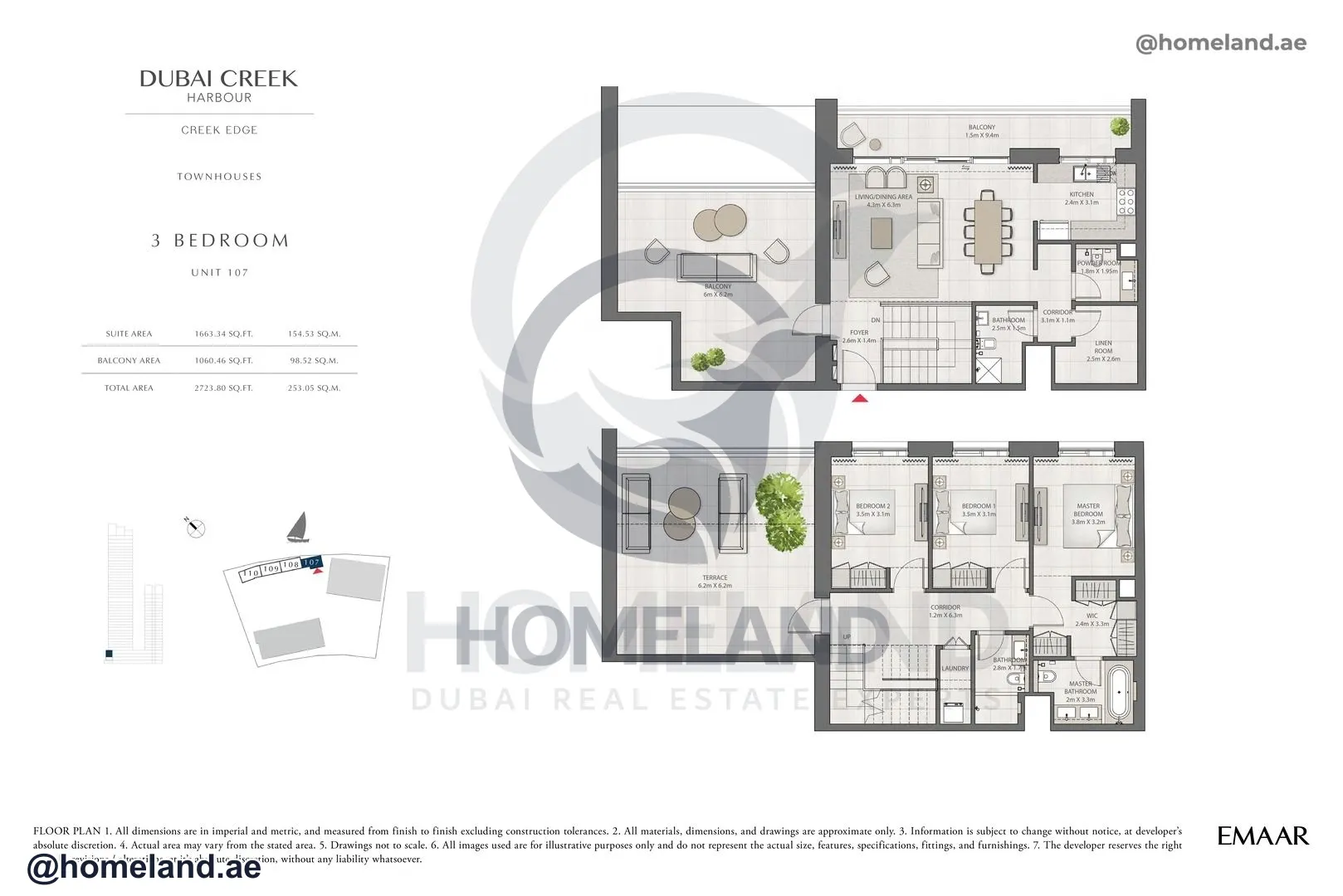 Creek Edge, Townhouses, 3 BR, Unit 107, 2723 SQFT