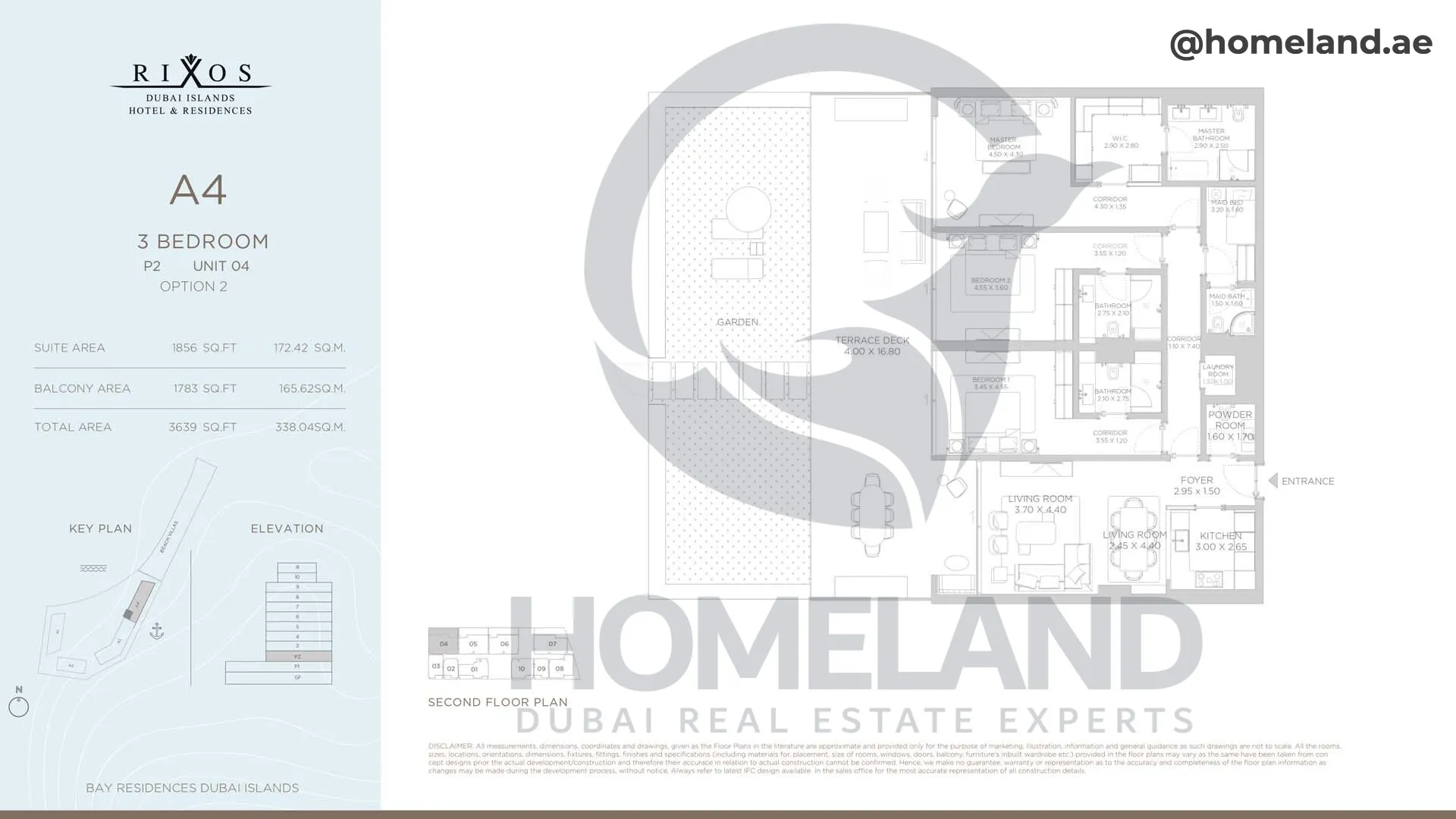 Rixos, A4, 3 BR, P2, Unit 04 Option 1, 3639 SQFT