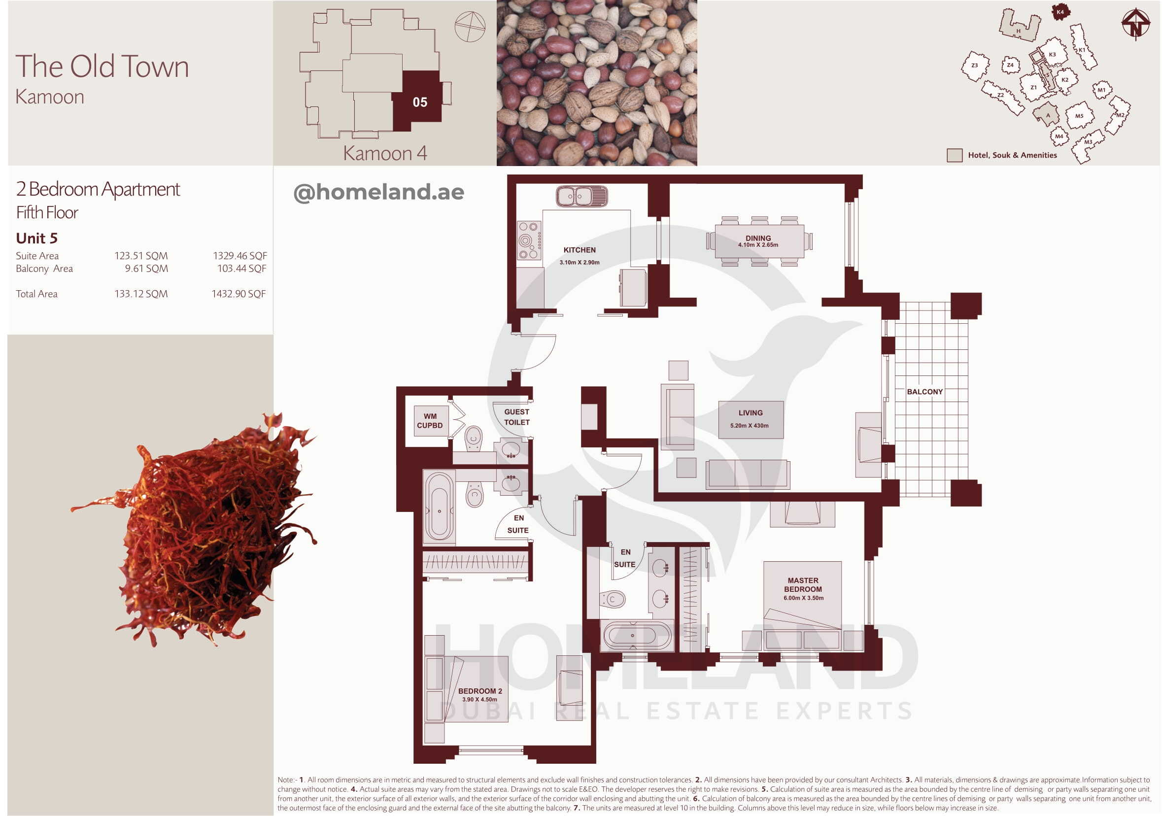 The Old Town Kamoon 4, Fifth Floor, 2 BR, Unit 5, 1432 SQFT