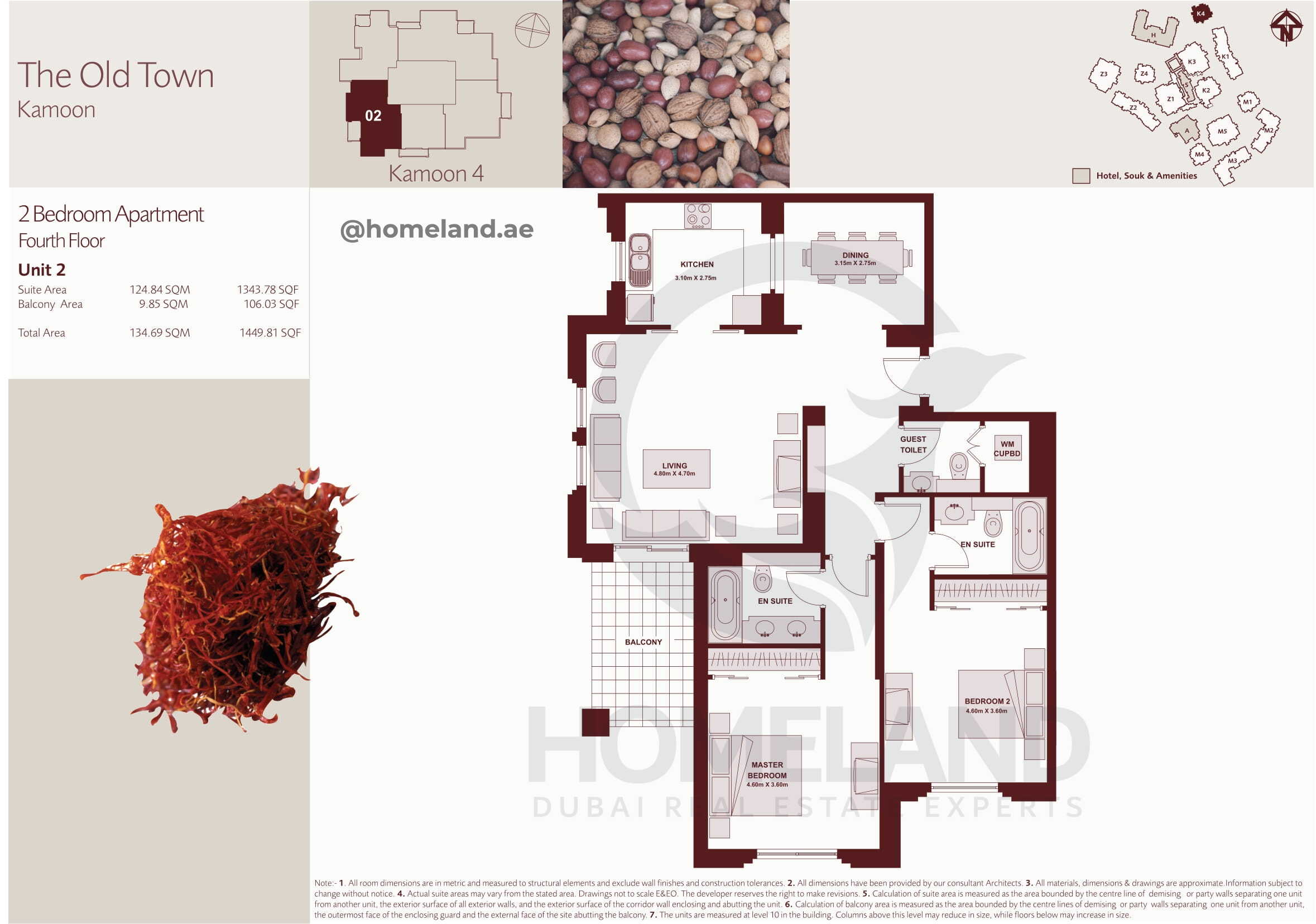 The Old Town Kamoon 4, Fourth Floor, 2 BR, Unit 2, 1449 SQFT