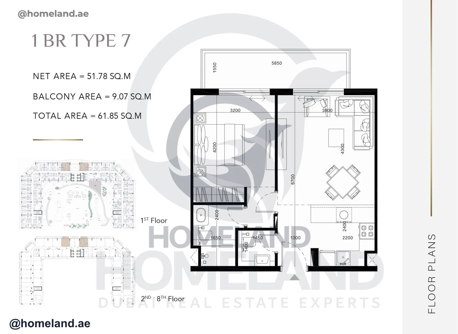 Laya Heights, 1 BR, Type 7, 665 SQFT