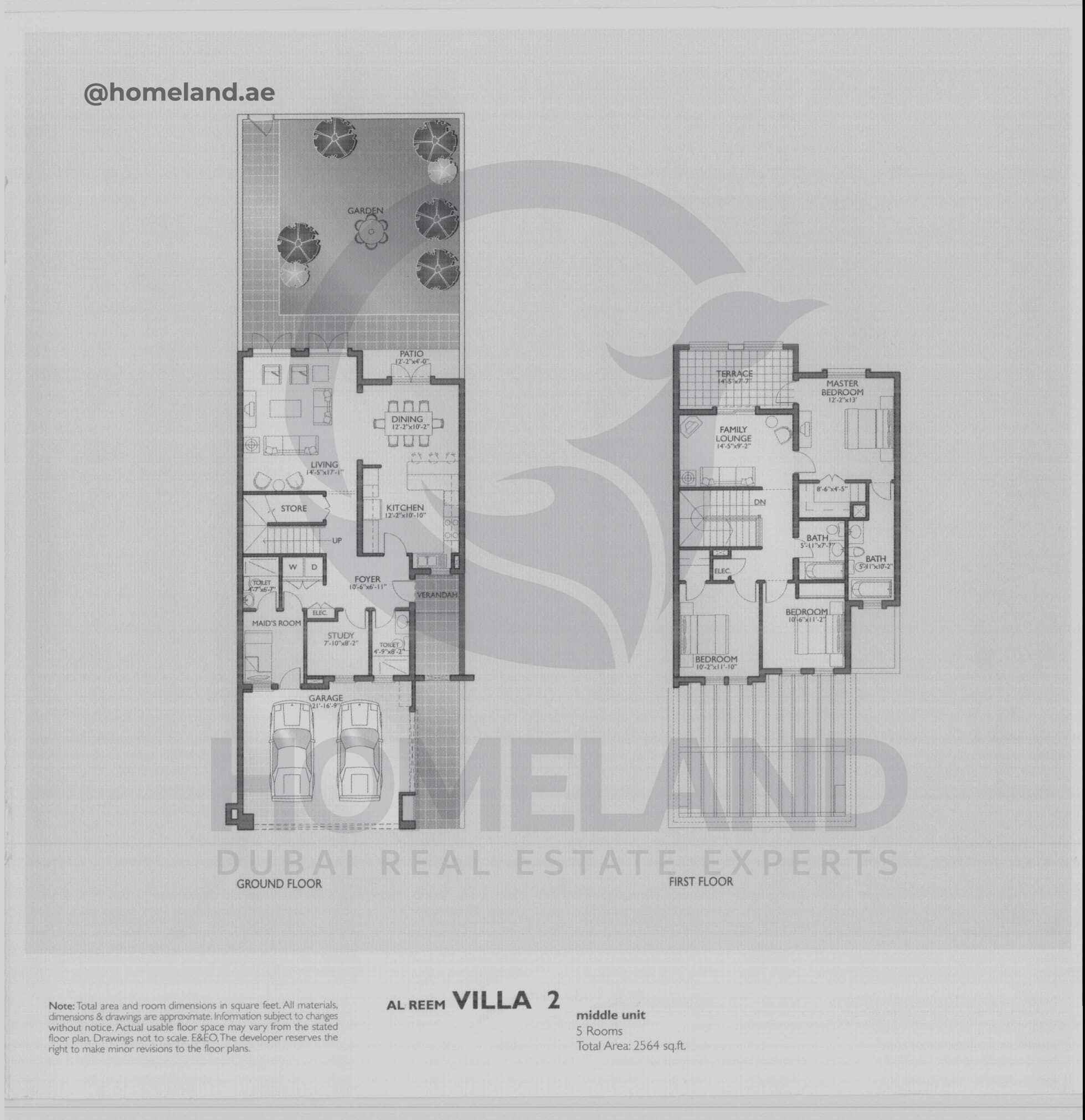 Al Reem 1, Villa 2, Middle Unit, 5 BR, 2564 SQFT