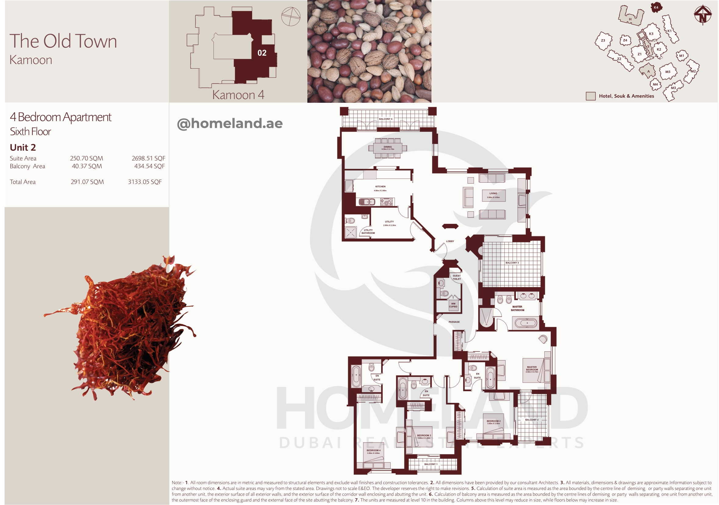 The Old Town Kamoon 4, Sixth Floor, 4 BR, Unit 2, 3133 SQFT
