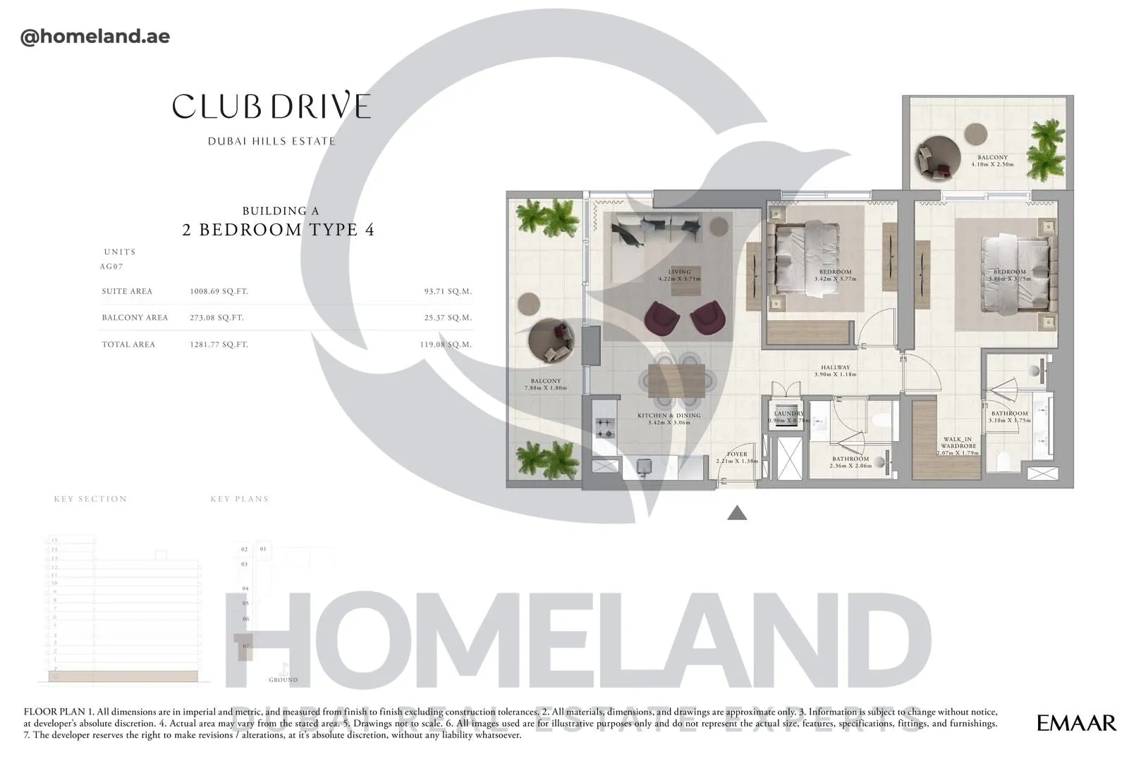 Club Drive, Buidling A, 2 BR, Type 4, 1281 SQFT